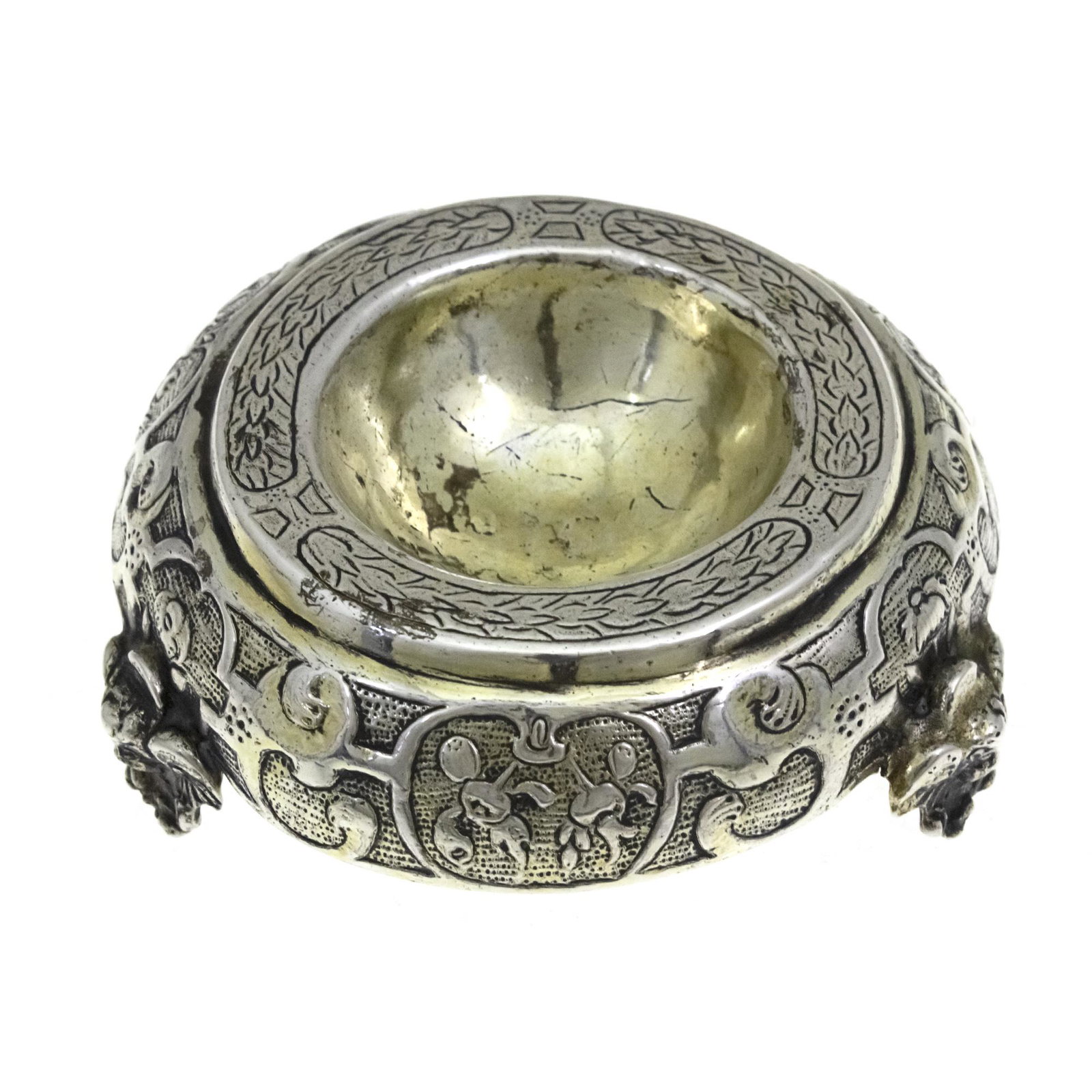 RARE Silver Salt Cellar, Daniel Muller, Augsburg, (1 of 3)