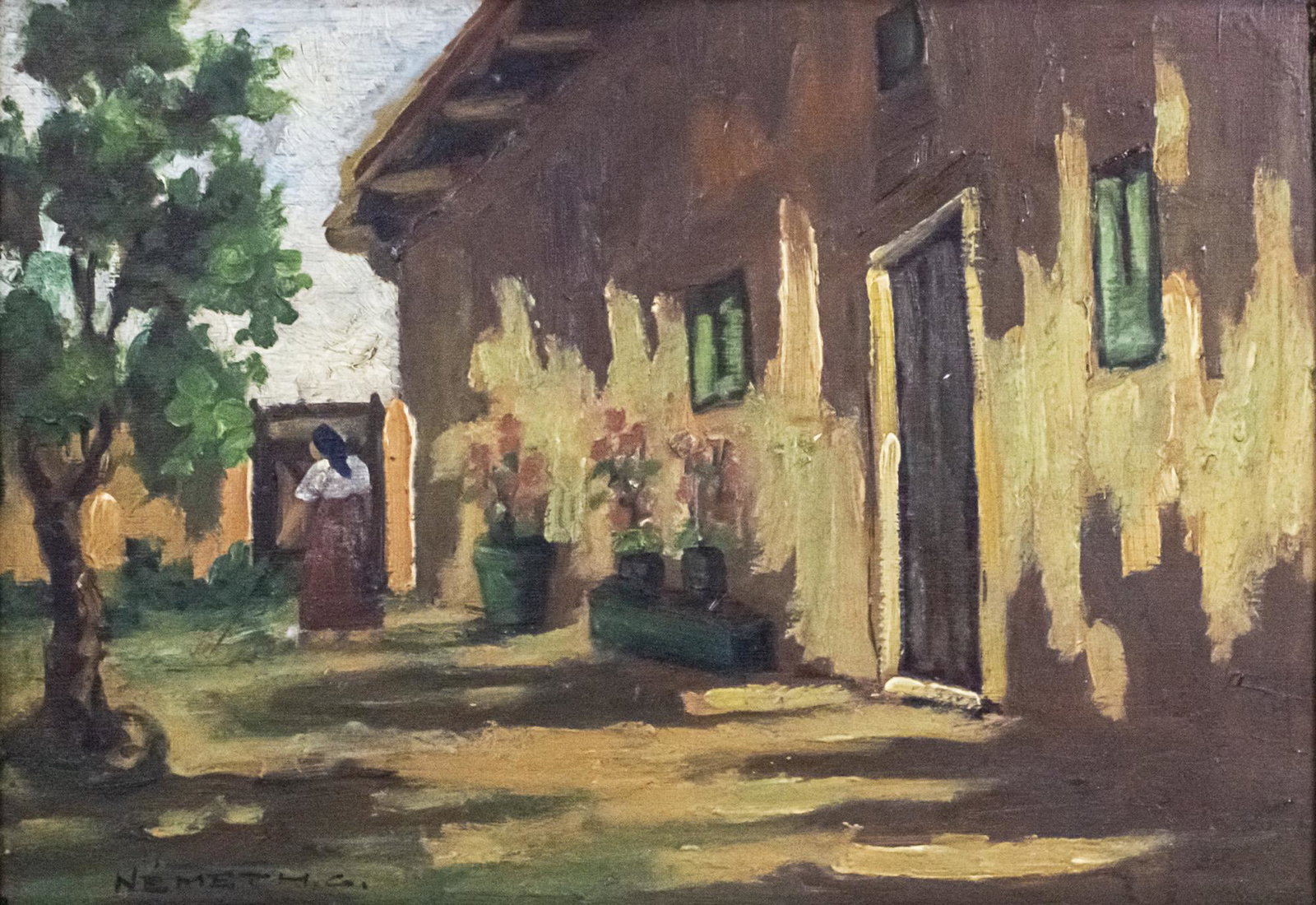 Gyorgy Nemeth (Hungarian, 1890-1962) - House, Oil on (1 of 4)