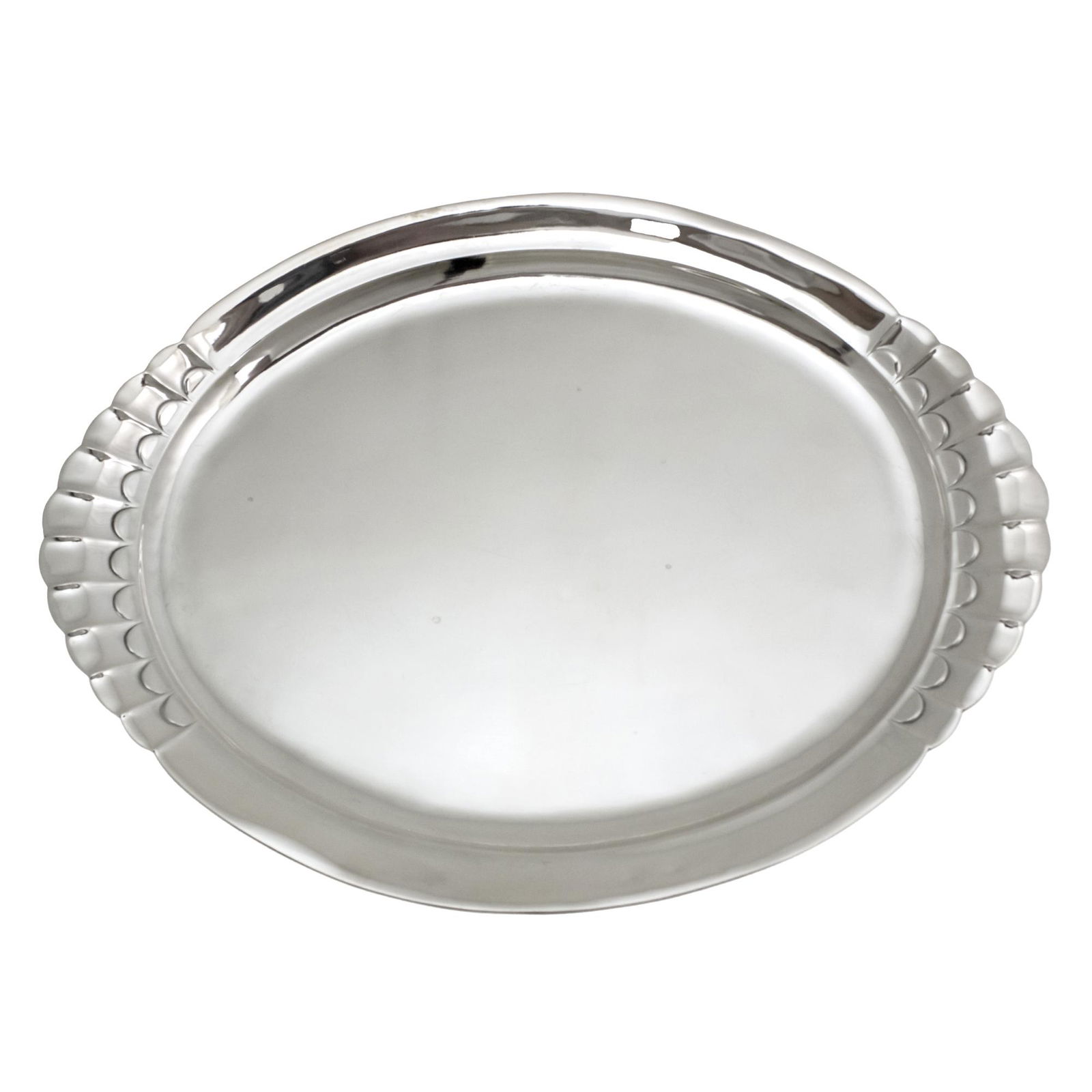 Silver Oval Fish Serving Tray, Germany, Circa 1900. (1 of 2)