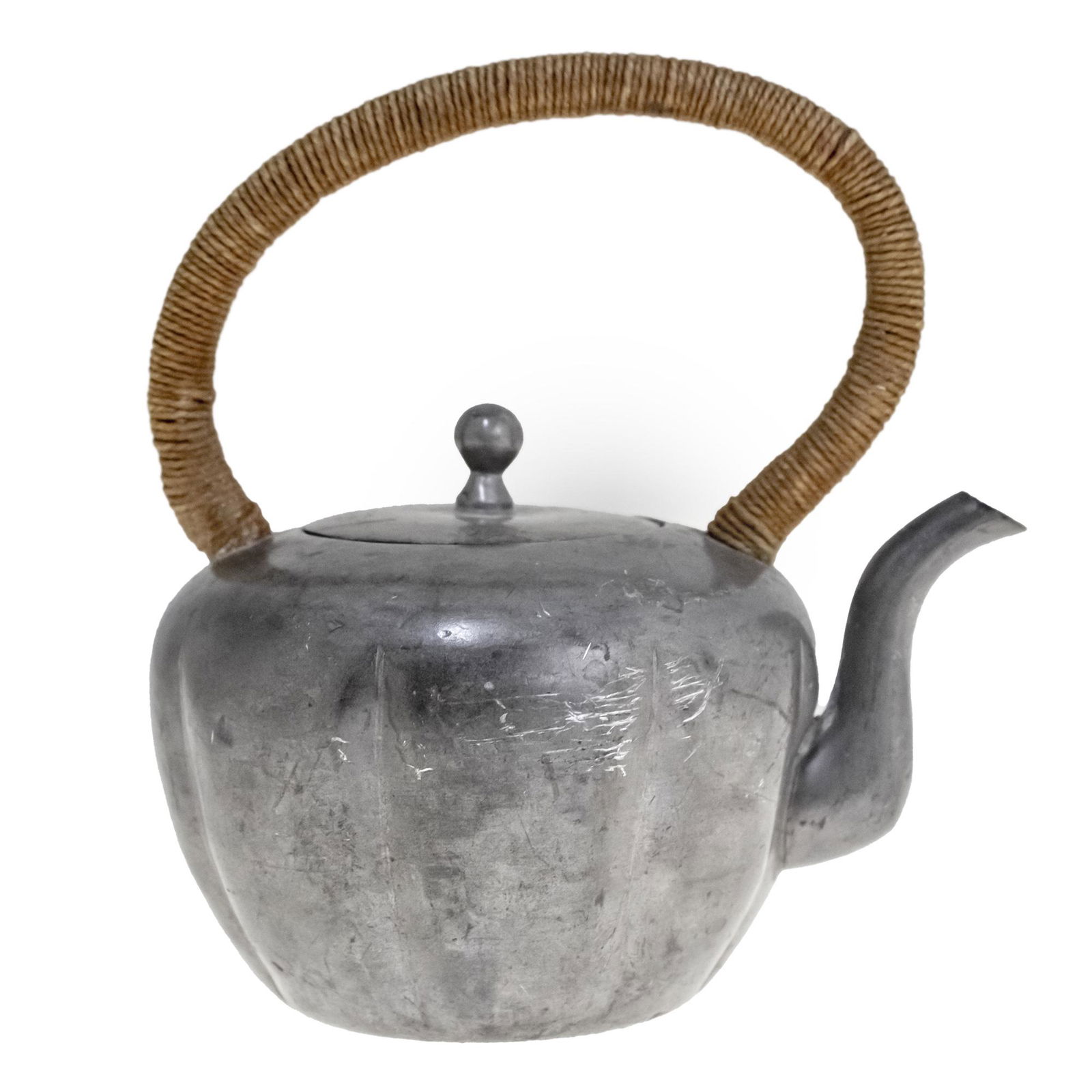 Antique Chinese Pewter Teapot. (1 of 3)