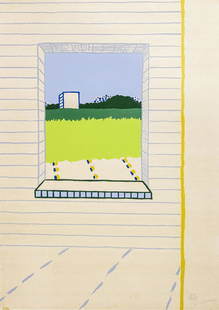 Roger Raveel (Belgian, 1921-2013) - Doorkijk, Silkscreen.: Roger Raveel (Belgian, 1921-2013) - Doorkijk, Silkscreen. Signed and numbered - 81/100. 70x50cm.