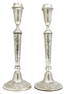 Pair of Sterling Silver Shabbat Candlesticks.