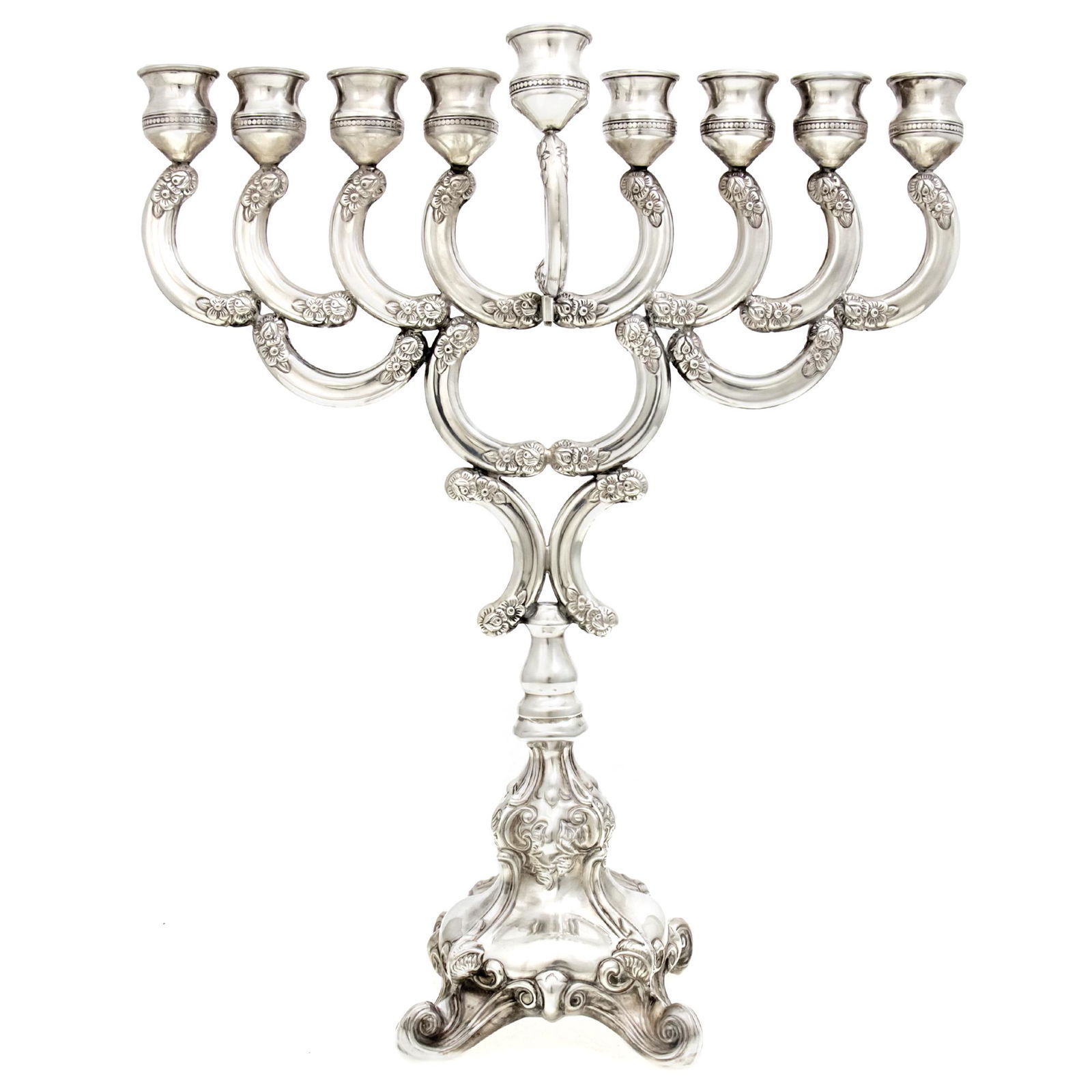 Hazorfim Sterling Silver Hanukkah Lamp Menorah. (1 of 2)