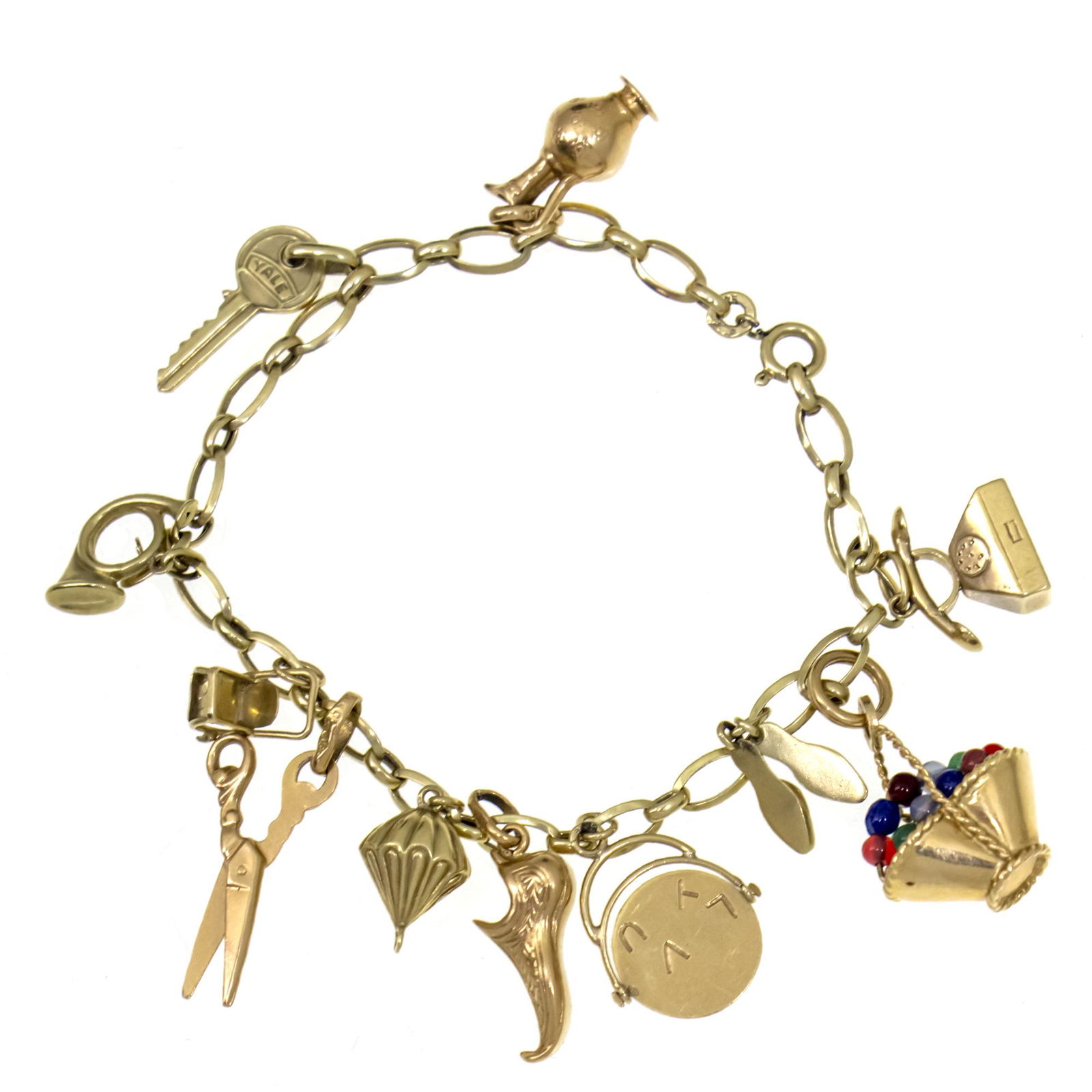 14k Yellow Gold Charm Bracelet. (1 of 1)