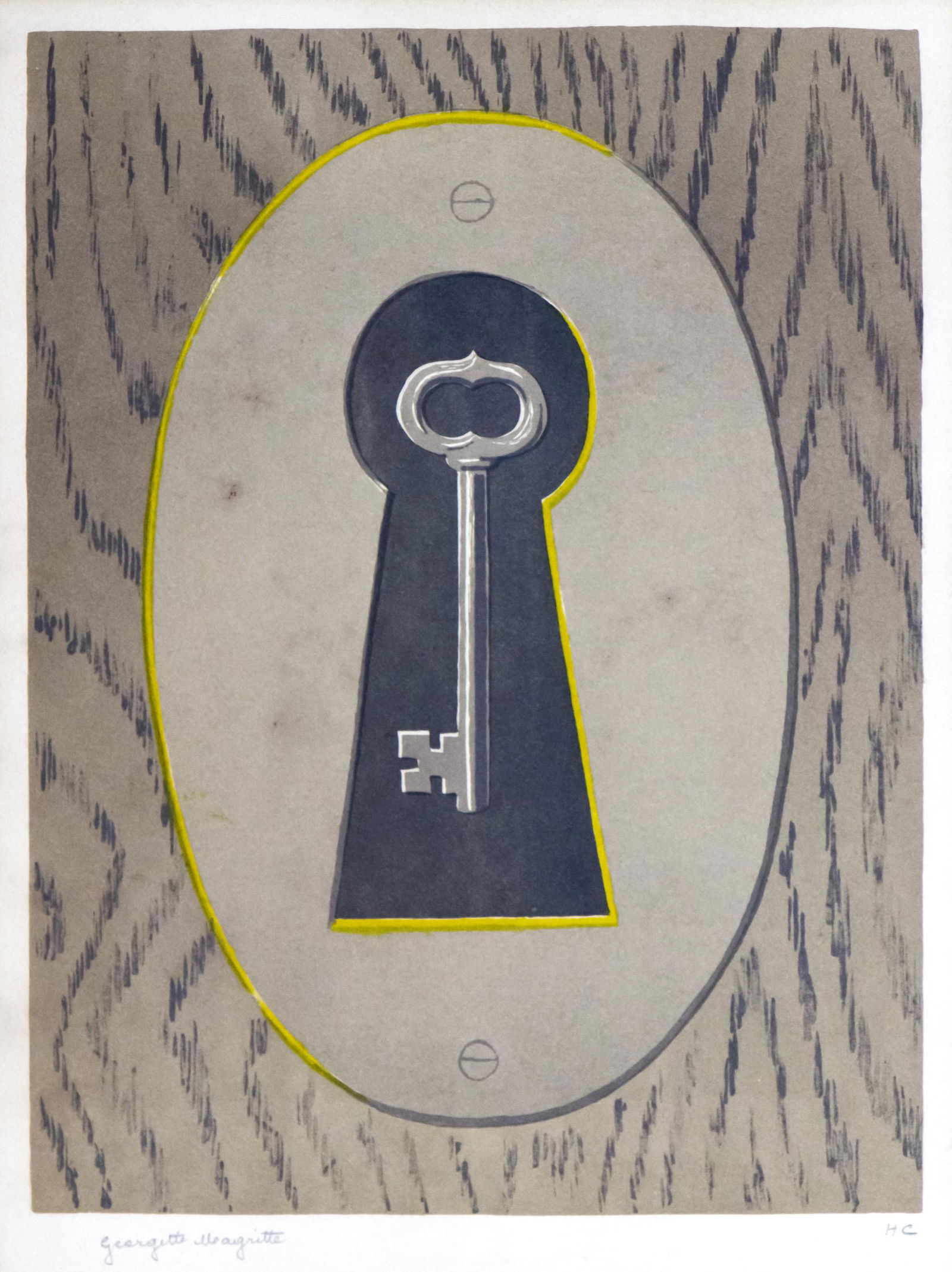 After Rene Magritte (Belgian, 1898-1967) - The Smile of The Devil, Lithograph. (1 of 3)