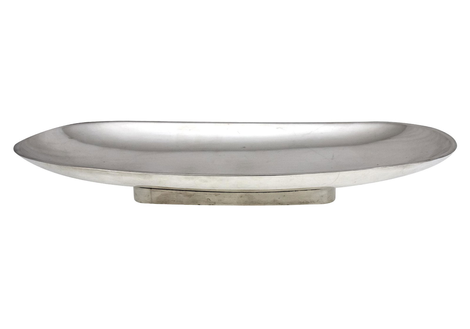 Danish Sterling Silver Oval Tray by Hugo Grun, Copenhagen, Denmark, Mid 20th Century. (1 of 3)