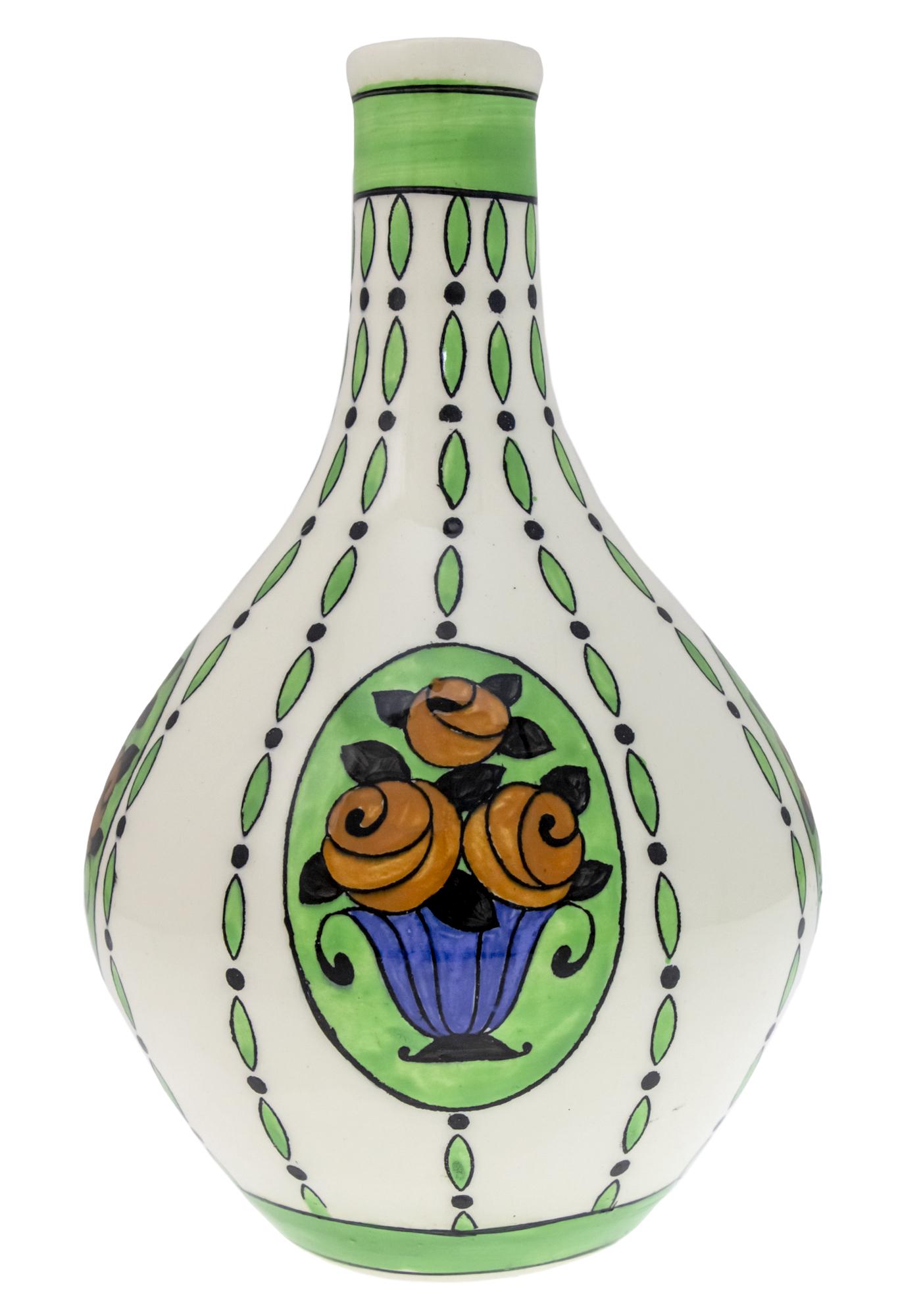 Art-Deco Boch Freres Ceramic Vase, Belgium, 1920-40s. (1 of 3)
