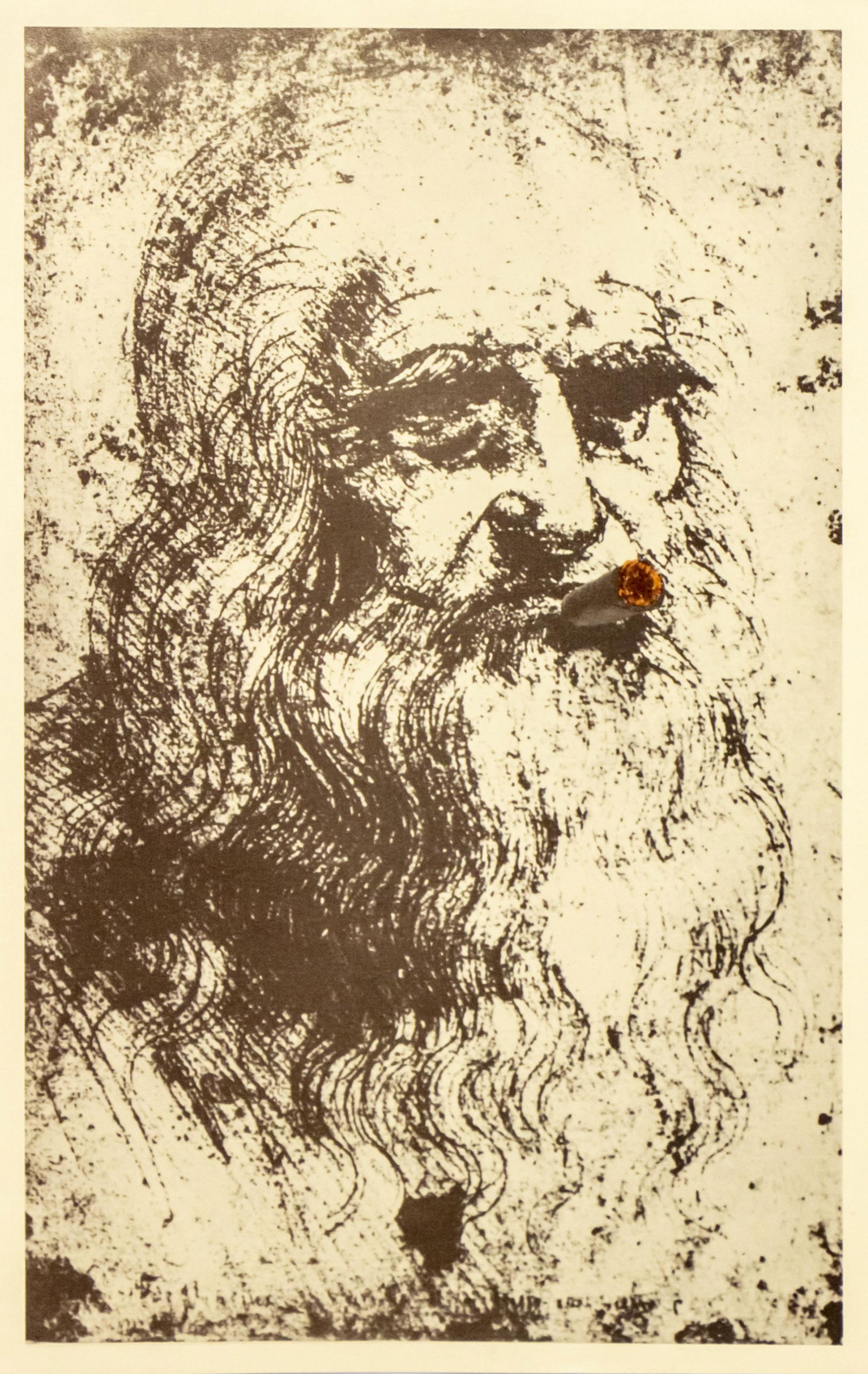 Man Ray (American, 1890-1976) - The Father of Mona Lisa, Offset Lithograph, 1967.: Man Ray (American, 1890-1976) - The Father of Mona Lisa, Offset Lithograph, 1967. Signed in pencil (monogram - MR 68), signed, dated and titled in the plate. 26x16cm. Sheet: 27.2x17.5cm.