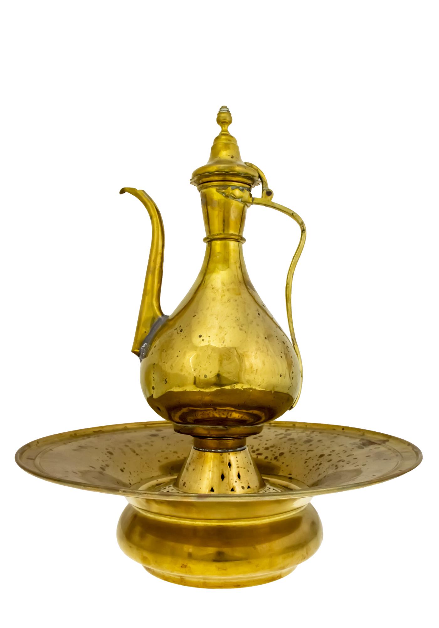 Set of Islamic Washing Vessels - Aftaba (Water Pitcher) and Bowl, Vasili Zahriapin, Russia. (1 of 5)