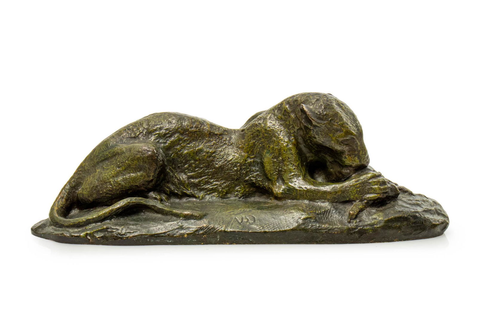 Panther Devouring, Bronze Sculpture, Unidentified Artist. (1 of 6)