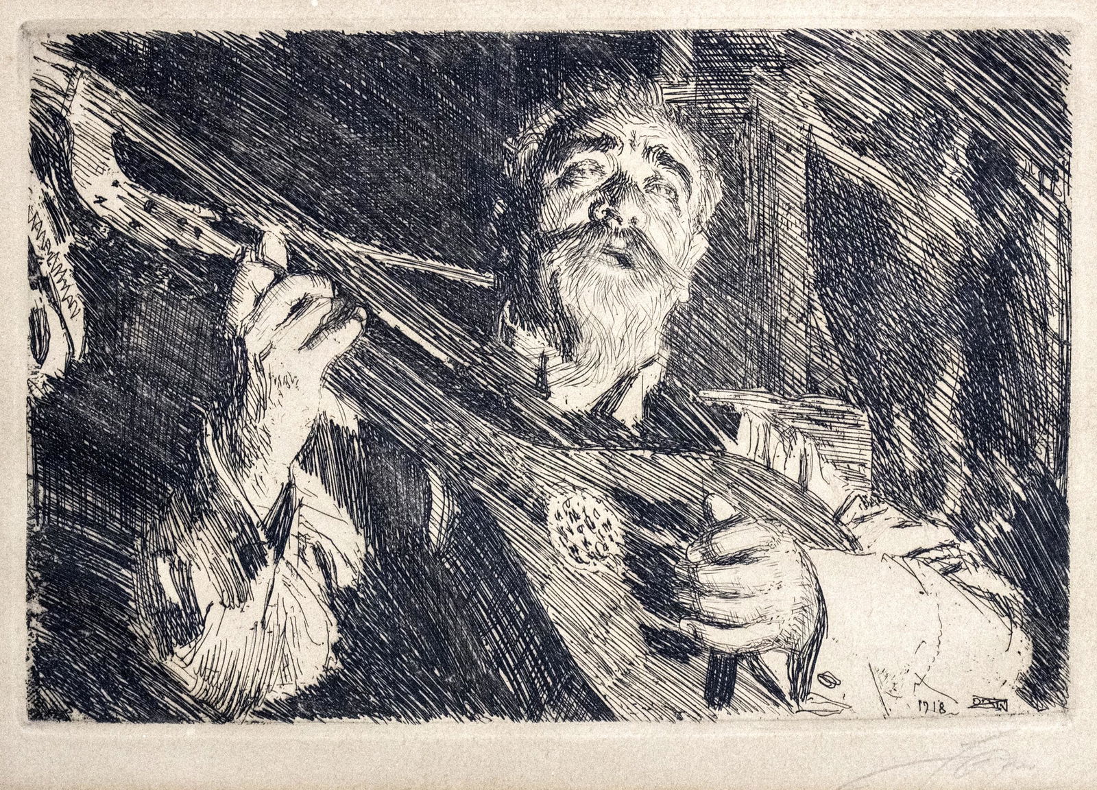Anders Leonard Zorn (Swedish, 1860-1920) - Vicke, Etching, 1918. (1 of 2)