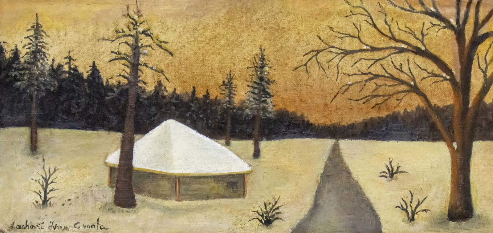 Ivan Lackovic Croata (Croatian, 1932-2004) - Landscape, Oil on Canvas mounted on Board. (1 of 2)