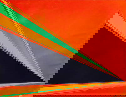 Rita Letendre (Canadian, 1928-2021) - In Space, Serigraph in Colors on Paper, 1969.: Rita Letendre (Canada, 1928-2021) - In Space, Serigraph in Colors on Paper, 1969. Signed, dated, titled and numbered 35/50. 66x50.5cm. Minor flaws.
