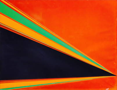 Rita Letendre (Canadian, 1928-2021) - In Space, Serigraph in Colors on Paper, 1969.: Rita Letendre (Canada, 1928-2021) - In Space, Serigraph in Colors on Paper, 1969. Signed, dated, titled and numbered 35/50. 66x50.5cm. Minor flaws.