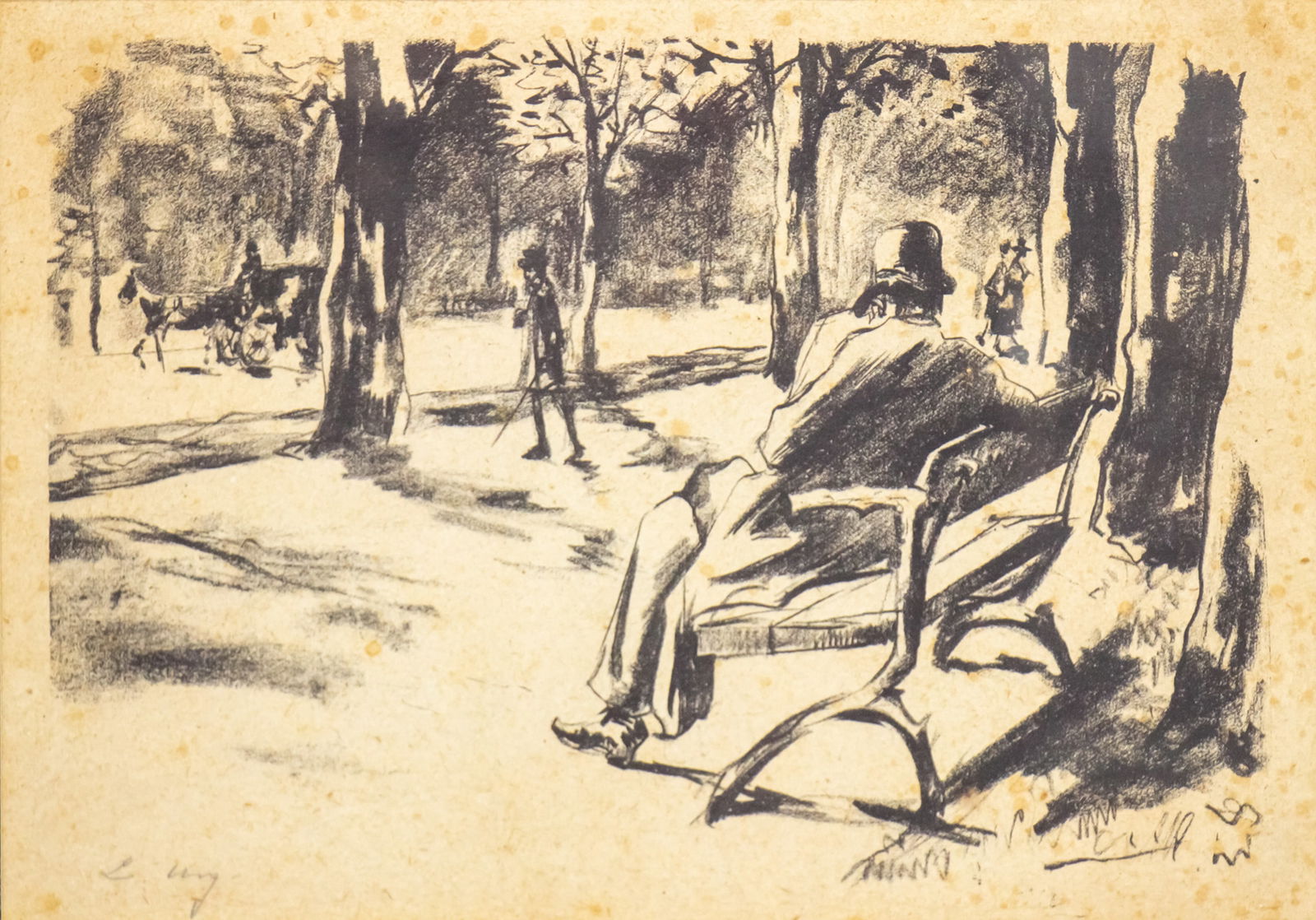 Ury Lesser (1861-1931) - Im Tiergarten, Lithograph, 1922. (1 of 2)