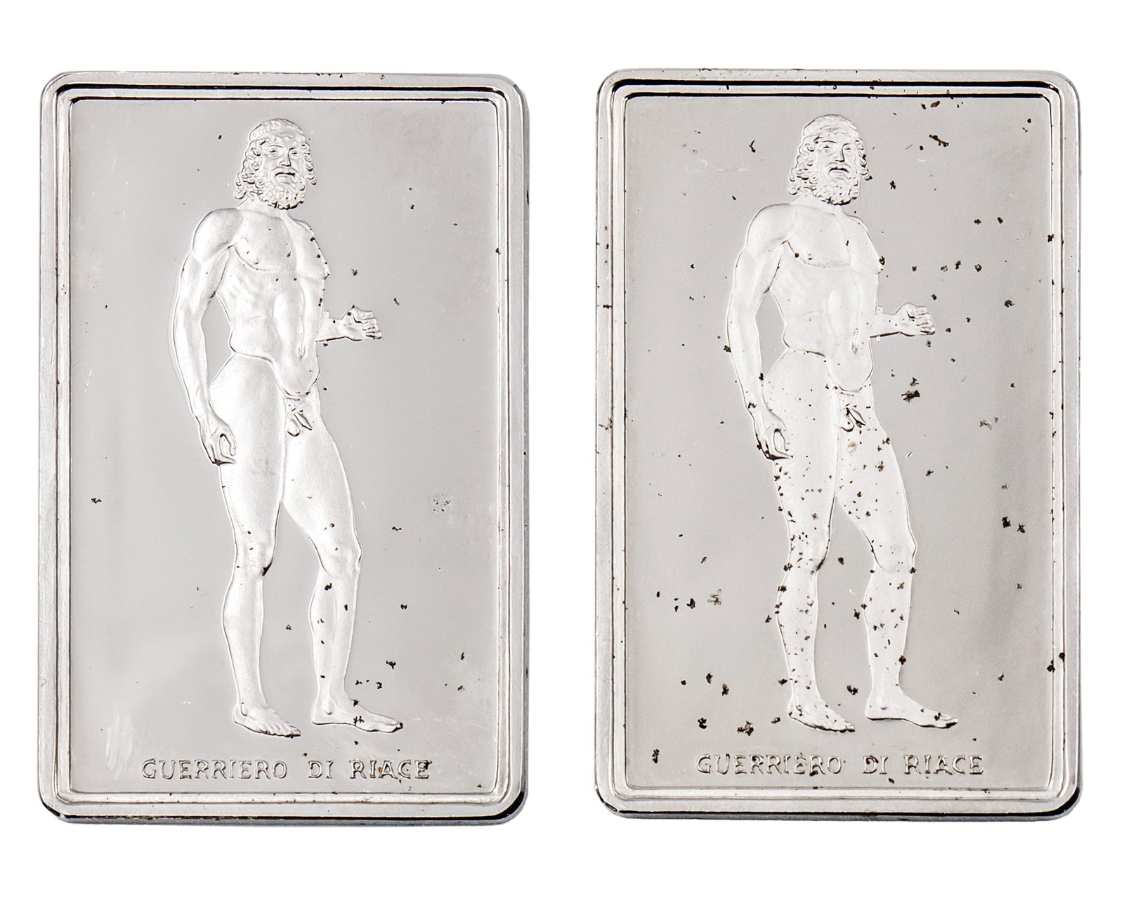 Pair of Sterling Silver Bars, Bullion, Intercoins, Milano, Italy. (1 of 2)