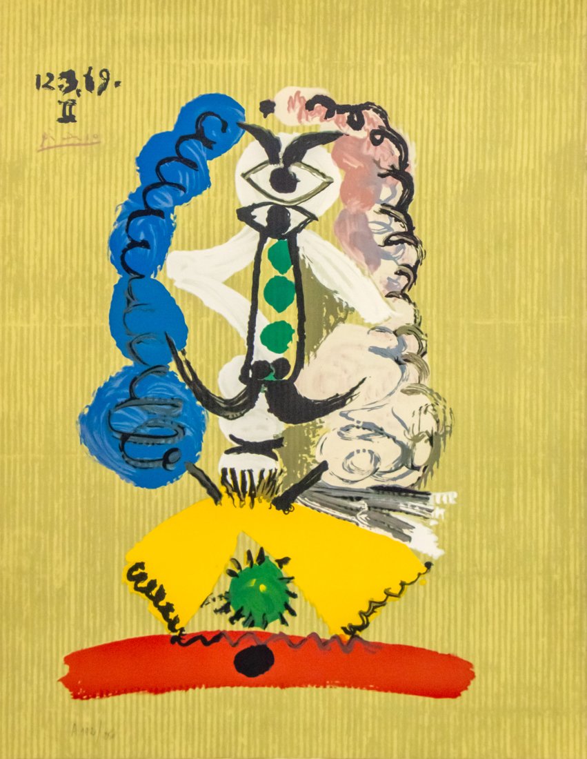 After Pablo Picasso (Spanish, 1881-1973) - From the Series: Imaginary Portraits, Lithograph, 1969. (1 of 4)