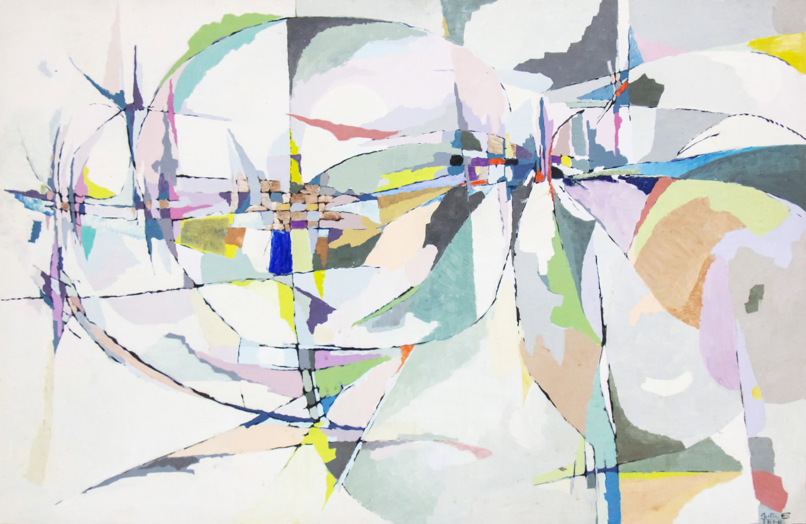 Yvette Szczupak Thomas (French / Israeli, 1929-2003) - Landscape and Gust of wind, Oil on Canvas, (1 of 4)