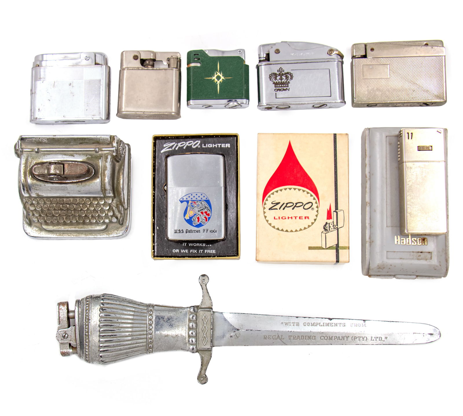 Lot of Nine Lighters. (1 of 2)