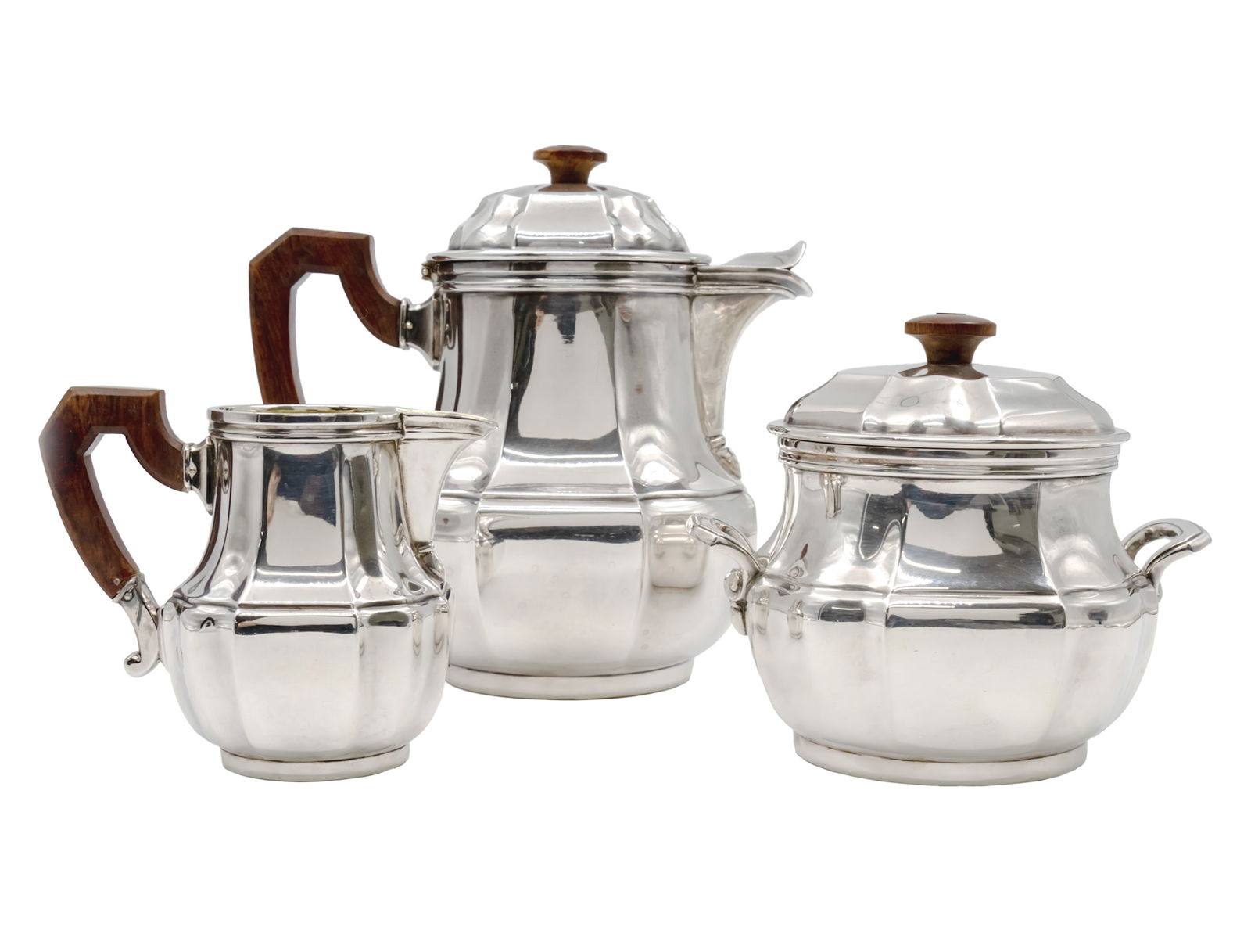 Gallia Christofle Tea / Coffee Set, 3pcs, Paris, France, 20th Century. (1 of 4)