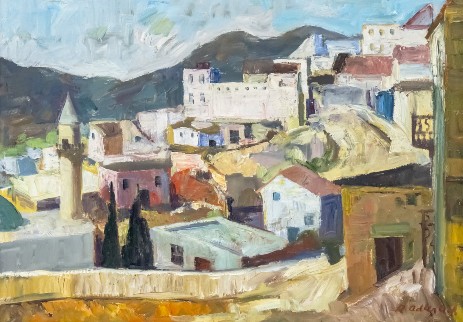 Ed Adler (1917-1984) - Landscape, Oil on Canvas. (1 of 4)