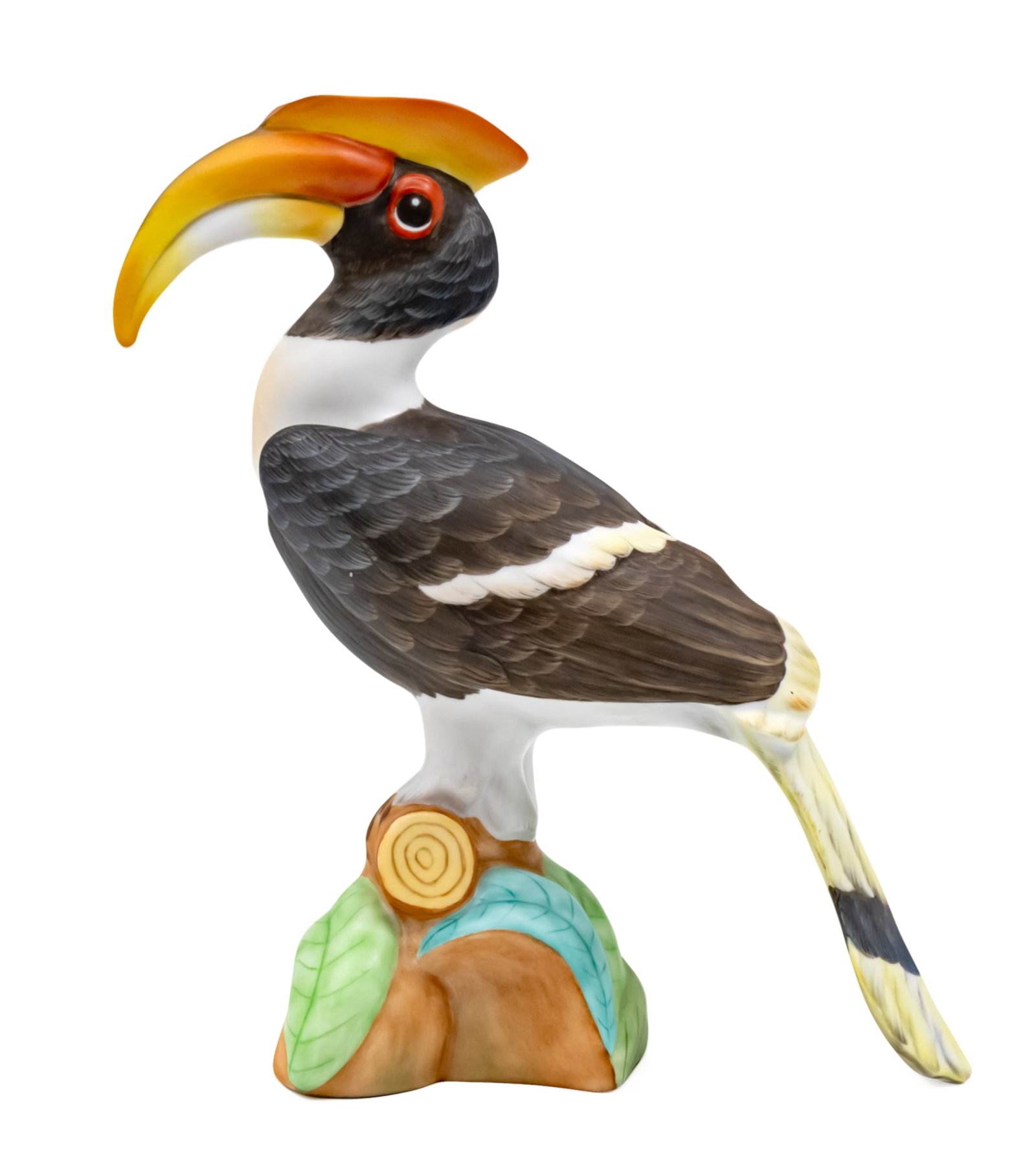 Herend Porcelain Hornbill Figure.: Herend Porcelain Hornbill Figure. Hand painted. Marked. Height: 20.5cm.