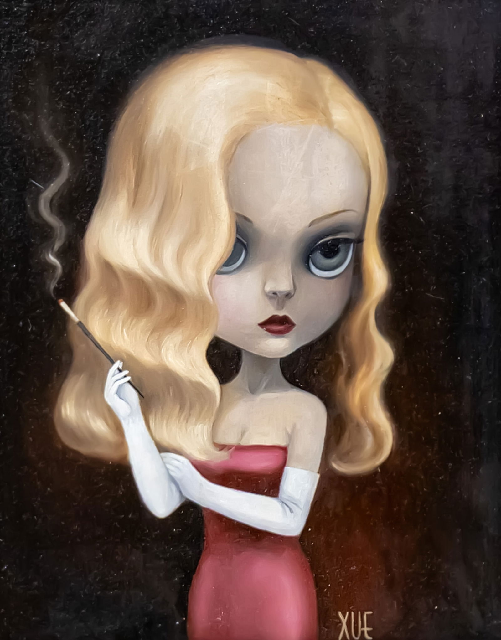 Wang Xue (Chinese, b.1980) - Oil on Masonite. (1 of 3)