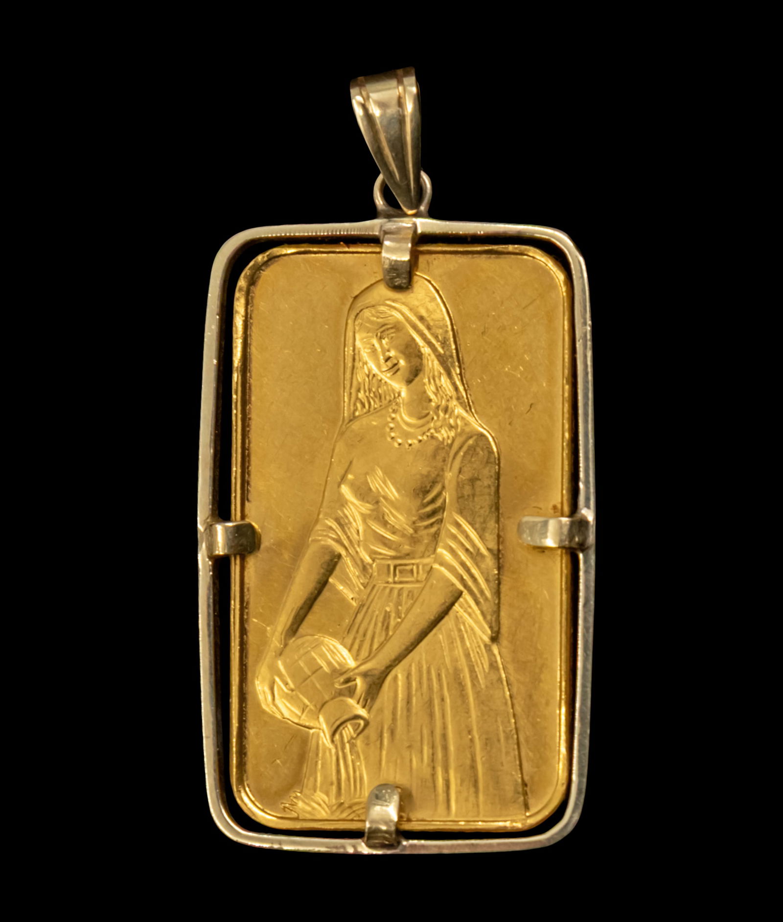 Credit Suisse Gold Bar Bullion Pendant. (1 of 3)