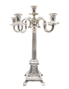 Huge! Sterling Silver Six Light Candelabra.: Huge! Sterling Silver Six Light Candelabra. Marked. Height: 67cm. 2485gr (NOT WEIGHTED)