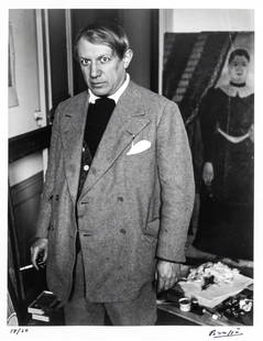 Brassai - Gyula Halasz (Hungarian, 1899-1984) - Pablo Picasso, Gelatin Silver Print.: Brassai - Gyula Halasz (Hungarian, 1899-1984) - Pablo Picasso, Gelatin Silver Print. Original Photograph. Signed and numbered - 14/30. 49x22.5cm. Provenance: The Horace Richter Gallery Estate. Purchas
