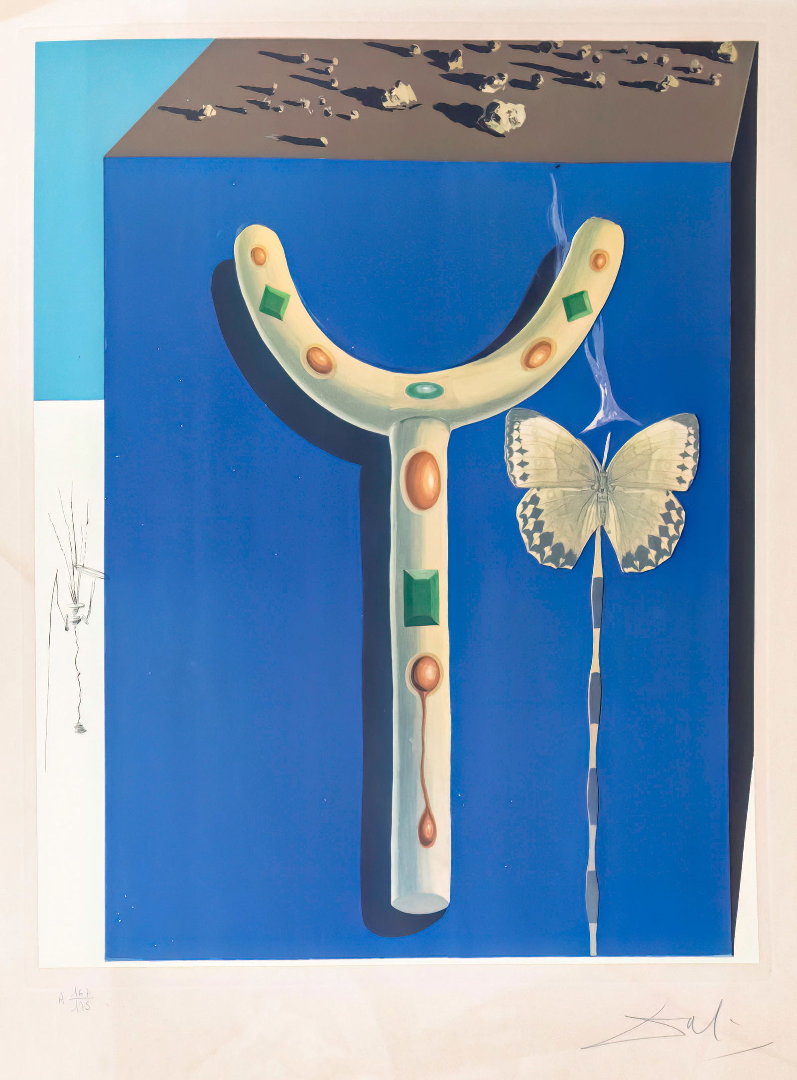 Salvador Dali (Spanish, 1904-1989) - Surrealist Crutches, Lithograph. (1 of 3)