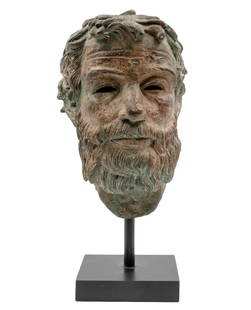 Roman Figure Bronze Head Bust Sculpture, After the Antique.: Roman Figure Bronze Head Bust Sculpture, After the Antique. Height: 40cm. 6.35Kg.