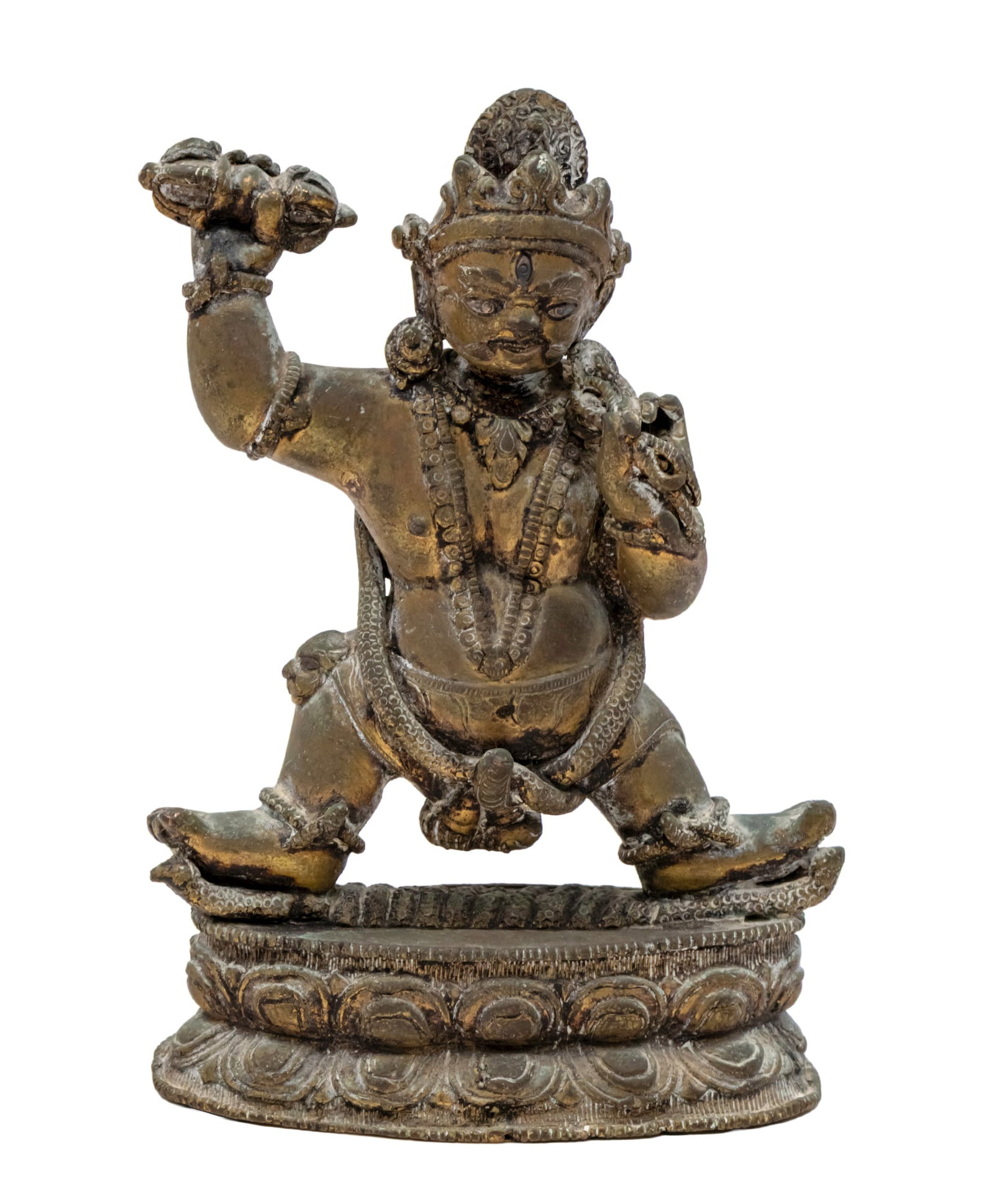 Antique Gilt Copper Alloy Padmapani Lokeshvara Figure, Nepal / Tibet Chinese, 19th Century. (1 of 14)