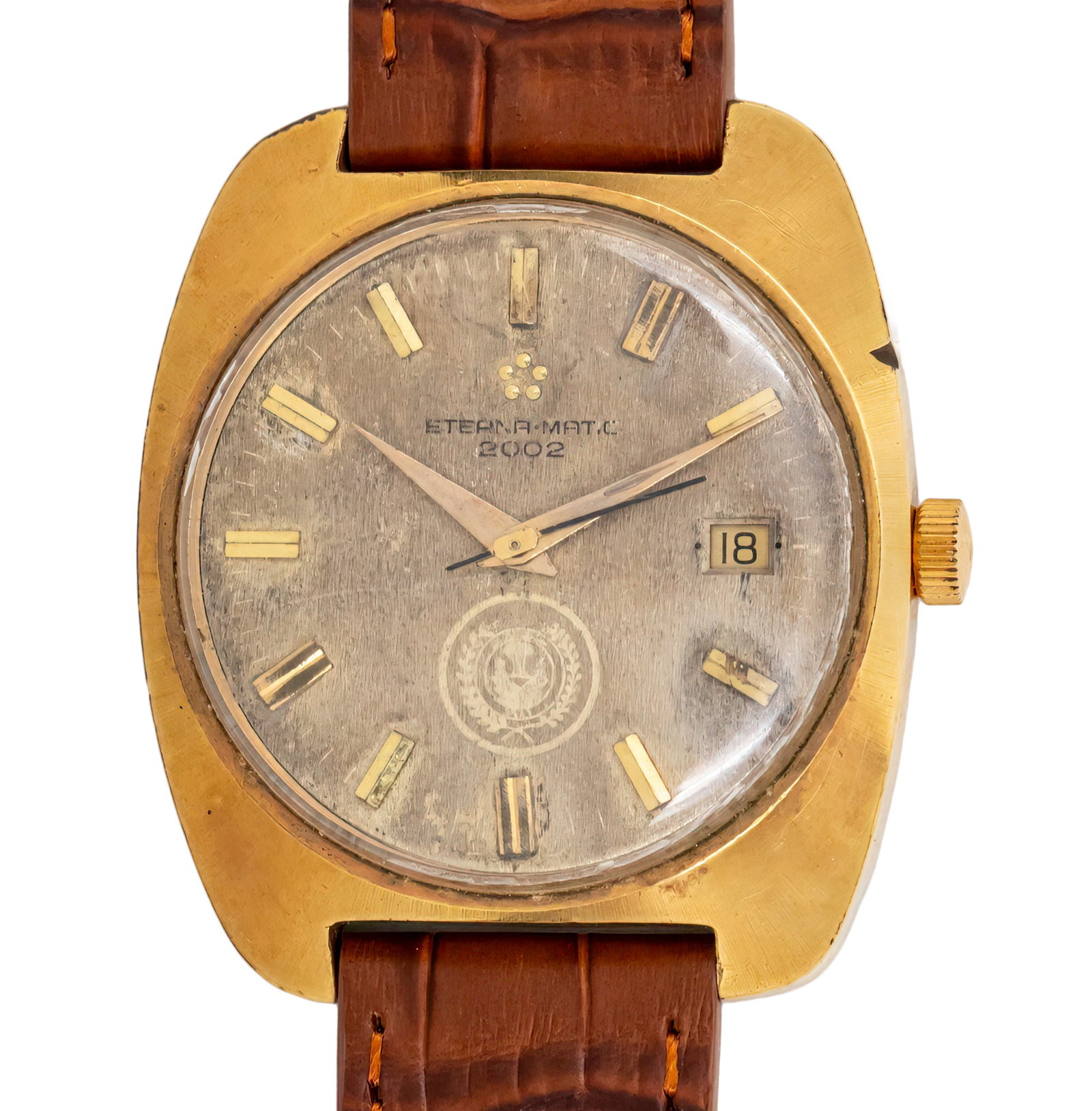 Wristwatch Eterna Matic 2002 with Iraqi Rafidain Bank Logo. (1 of 5)