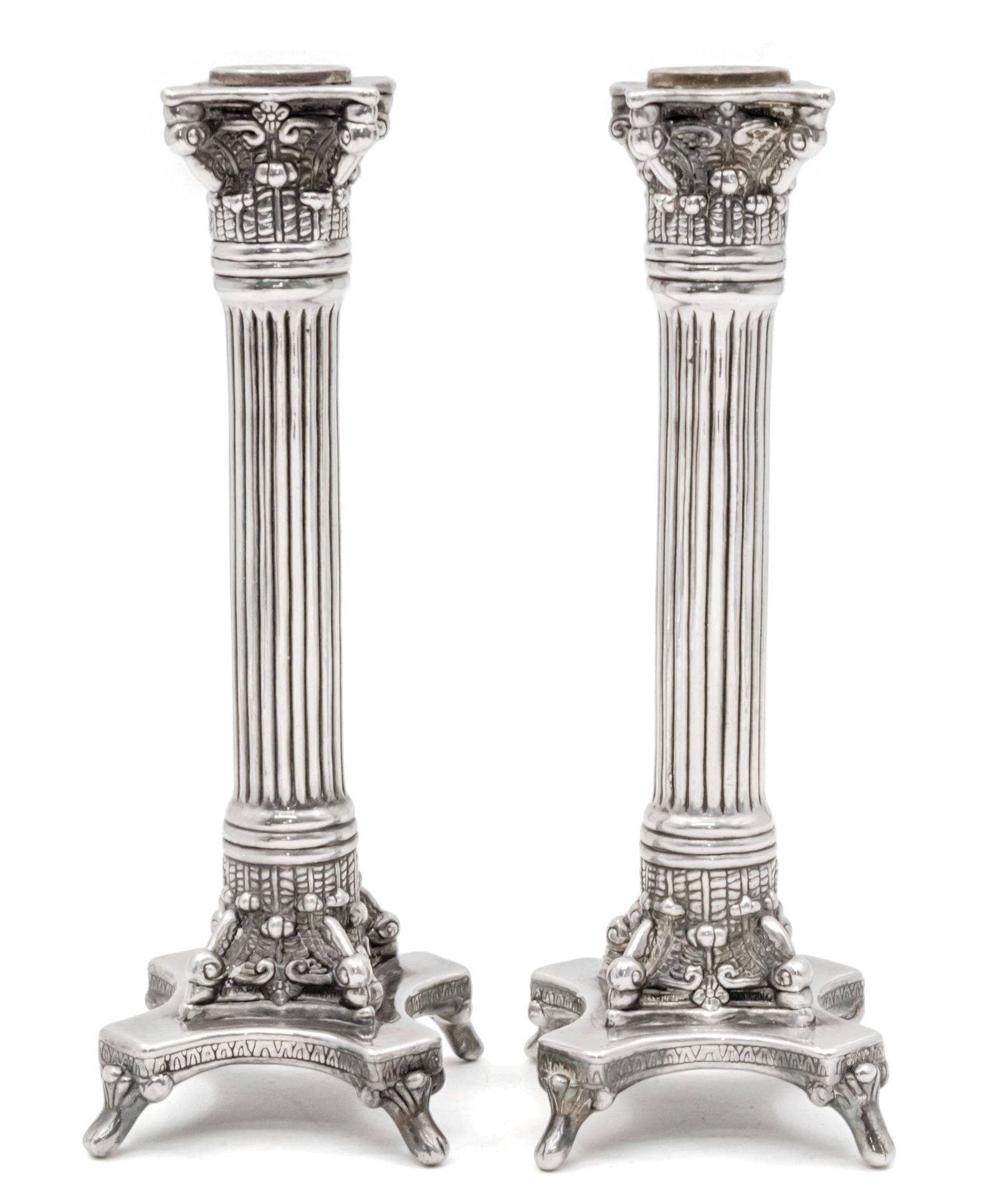 Pair of Sterling Silver Candlesticks. (1 of 4)