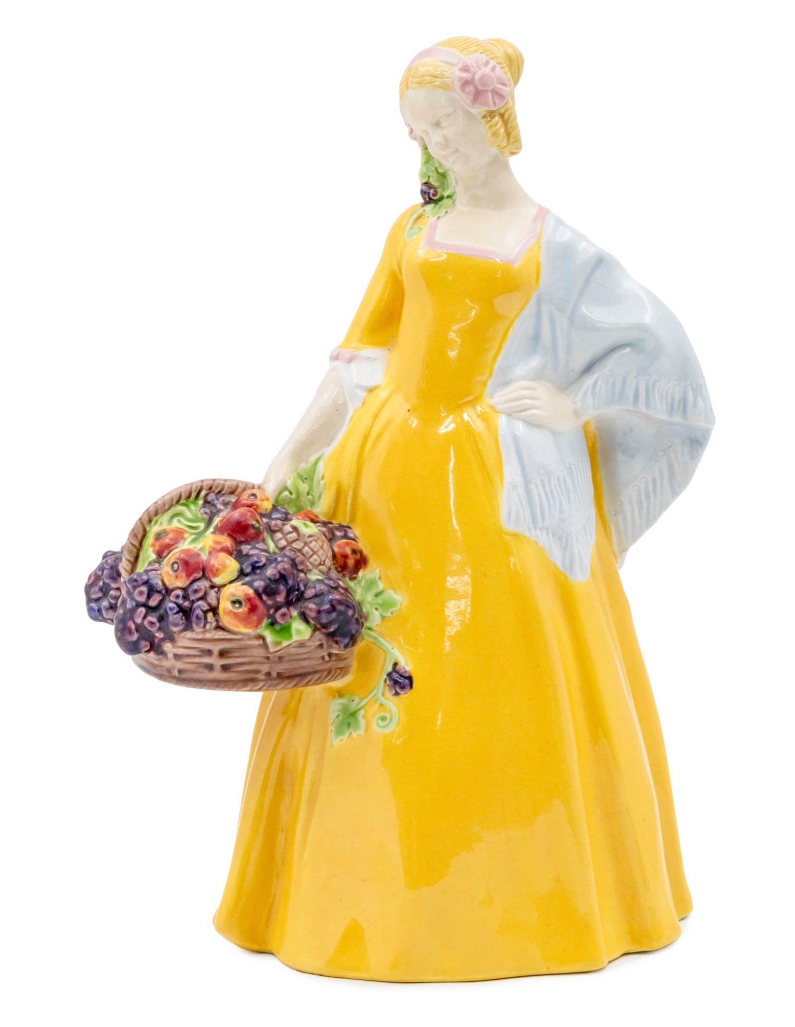 Johanna Meier-Michel (Austrian, 1876-1945) Wiener Werkstatte - Woman With Fruit Basket, Ceramic (1 of 6)