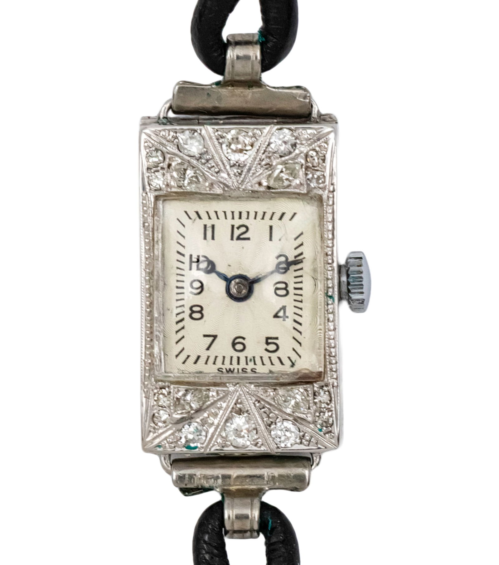 Rolex 18k White Gold and Diamond Art Deco Ladies Wristwatch. (1 of 2)