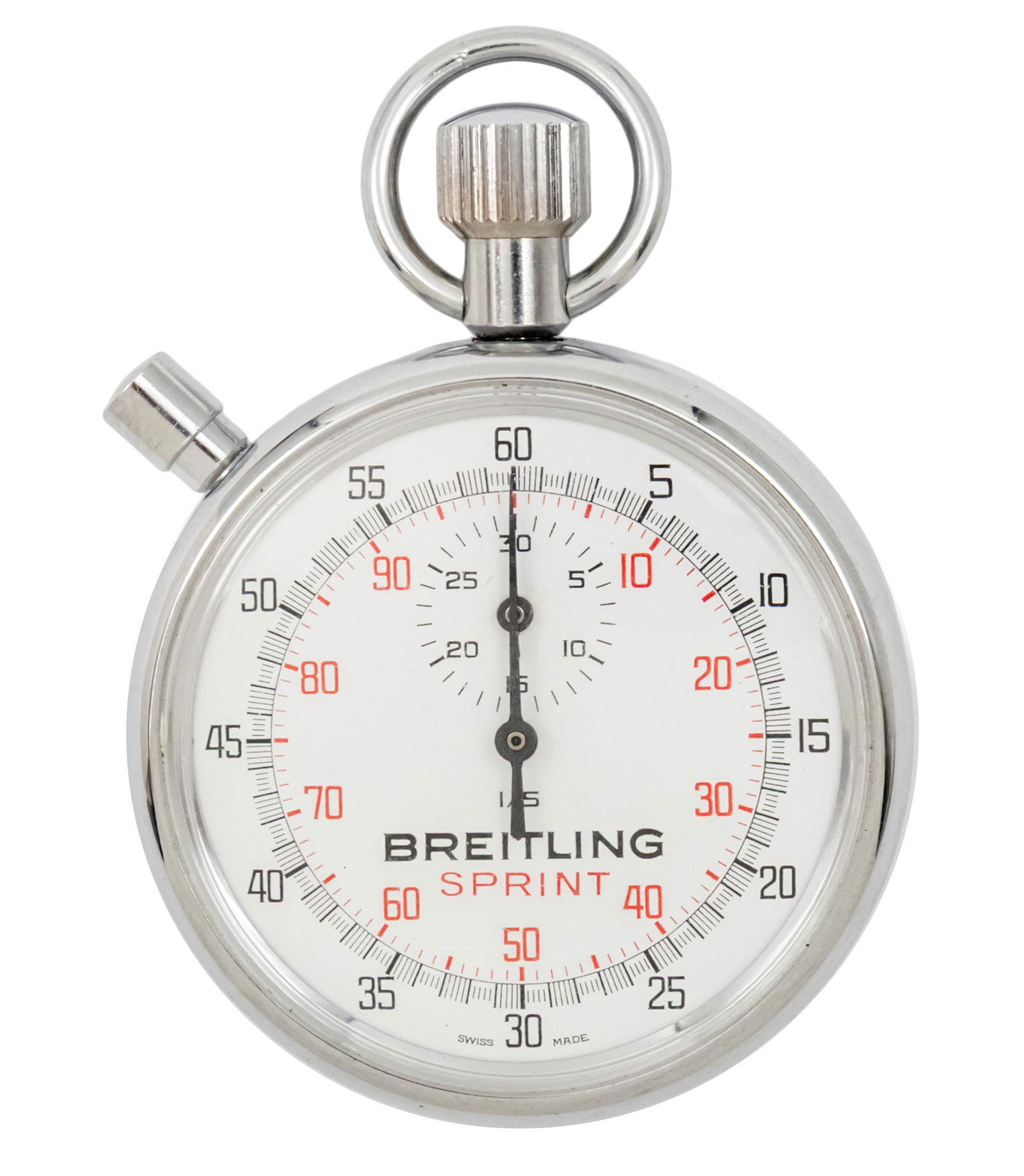 Breitling Sprint Stopwatch.: Breitling Sprint Stopwatch. Mechanical movement, working condition. Chrome plated. Ref: 556 51.6mm.