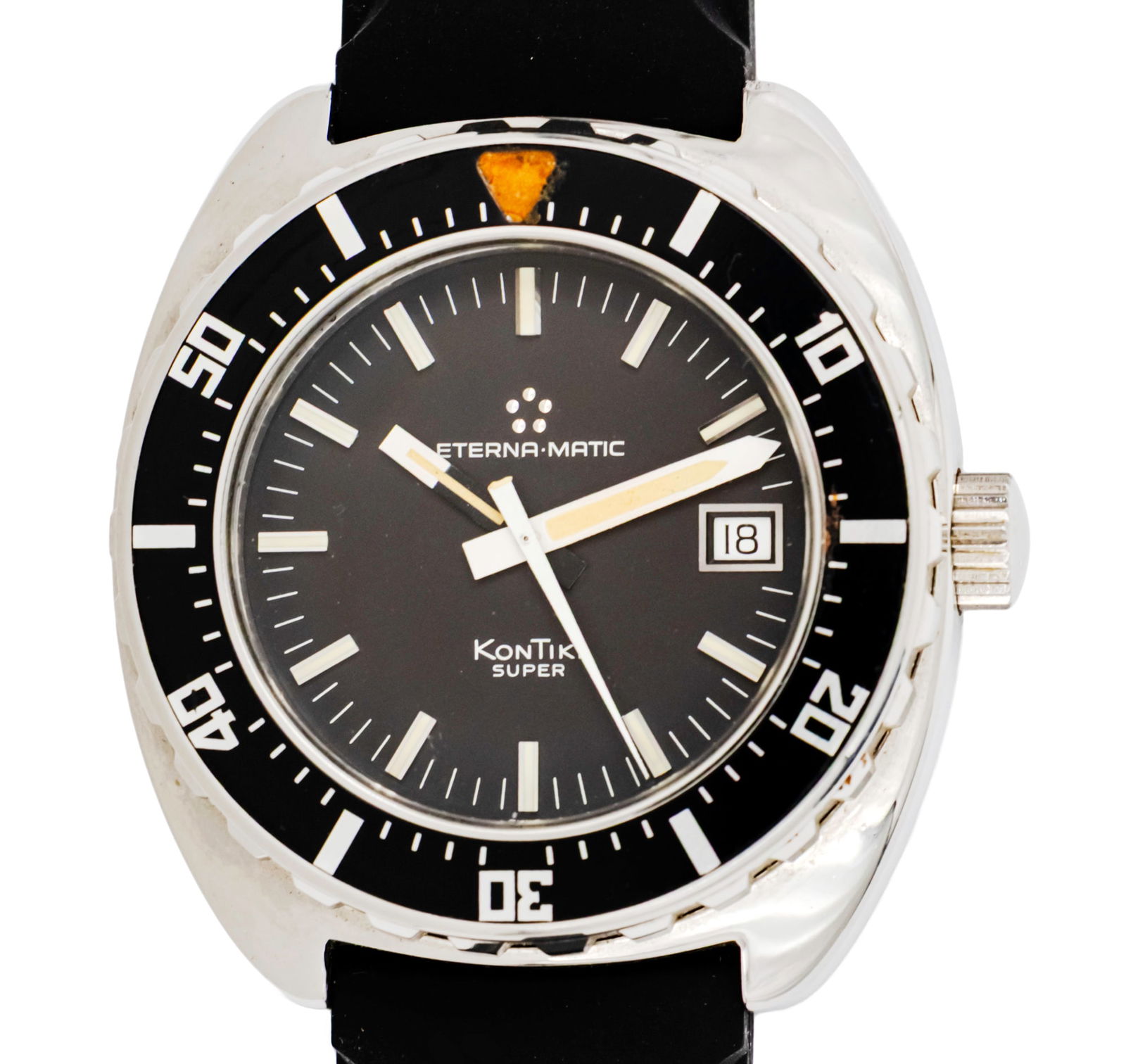 Rare! Eterna Matic Super Kontiki Wrist Watch, Issued for the Shayetet 13 Unit.: Rare! Eterna Matic Super Kontiki Wristwatch, Issued for the Shayetet 13 Unit. Issued to IDF naval commando unit of the Israeli Navy - Shayetet 13 during the 1970s. This watch belonged to one of the YA