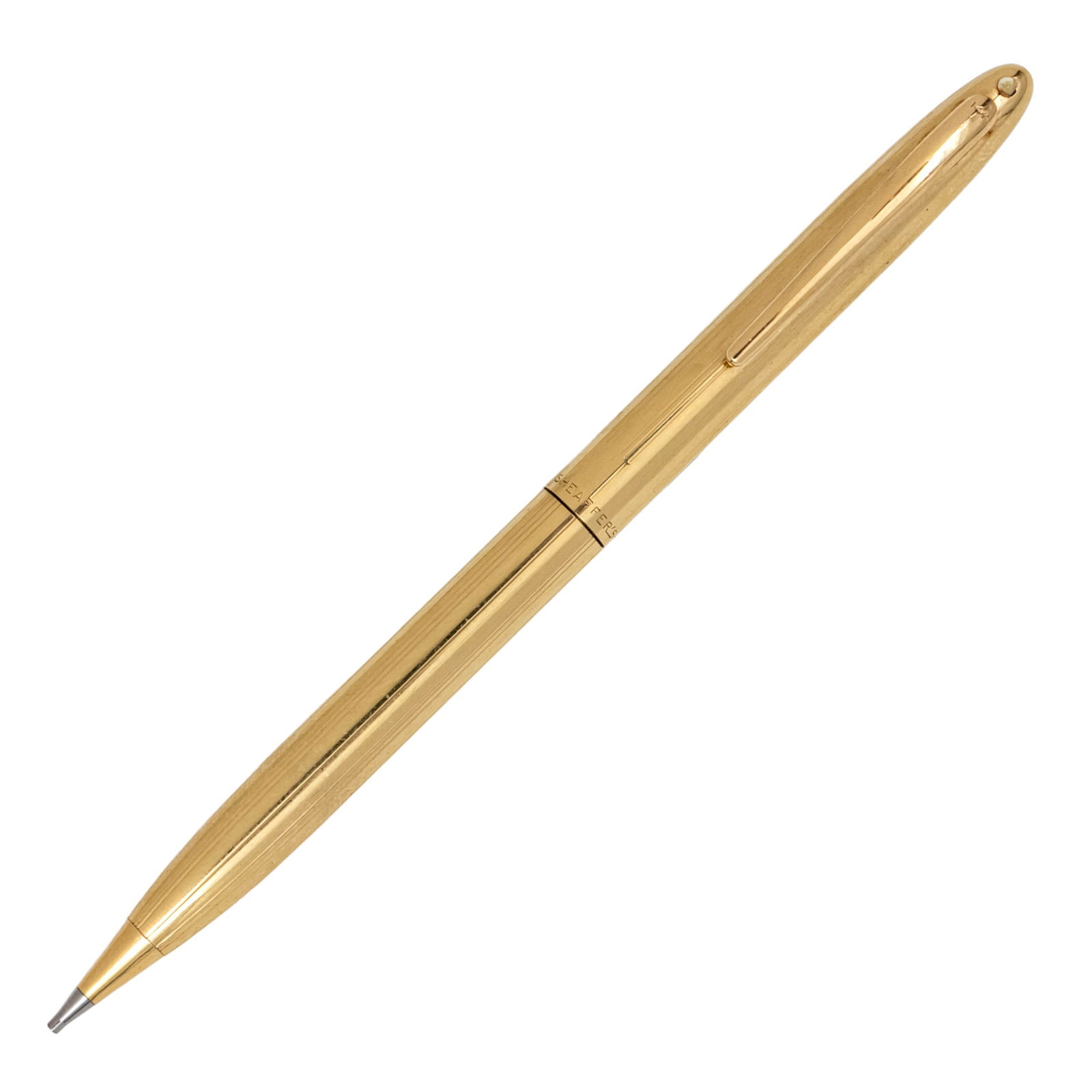 Sheaffer 14k Yellow Gold Propelling Pencil.: Sheaffer 14k Yellow Gold Propelling Pencil. Cap, barrel and clip made of 14k gold. Marked (three times). Length: 12.5cm. Total weight: 18.69gr.