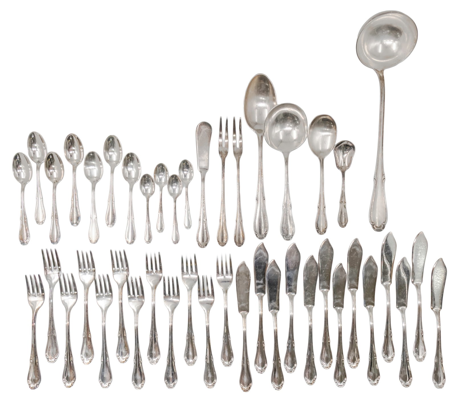 Silver Flatware Cutlery Set, 43pcs, Gebruder Reiner, Germany, Early 20th Century. (1 of 2)
