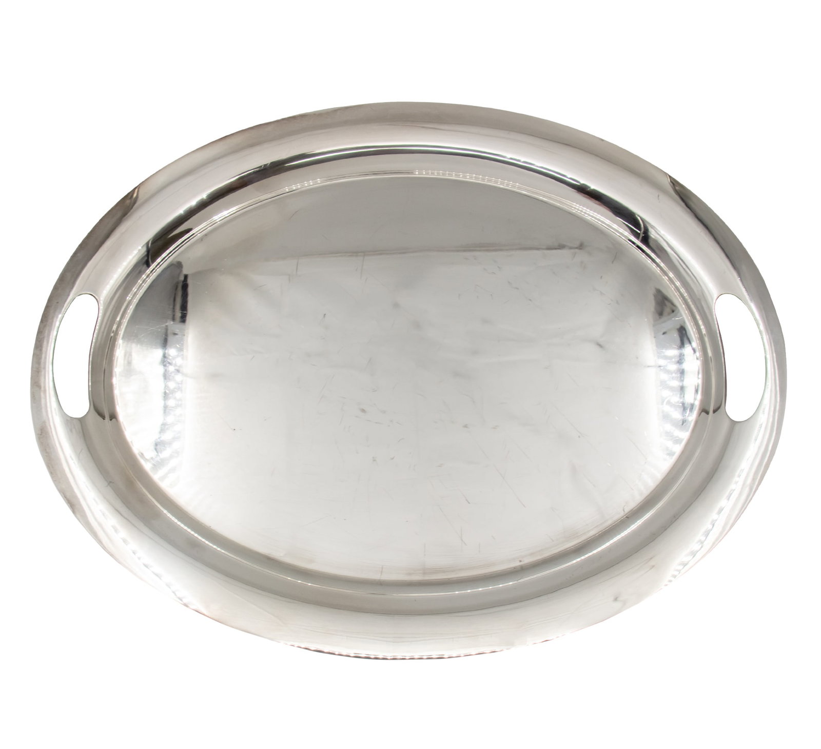 Italian Sterling Silver Two Handled Oval Serving Tray, Ganci Argenterie di Giovanni Morandino, (1 of 2)