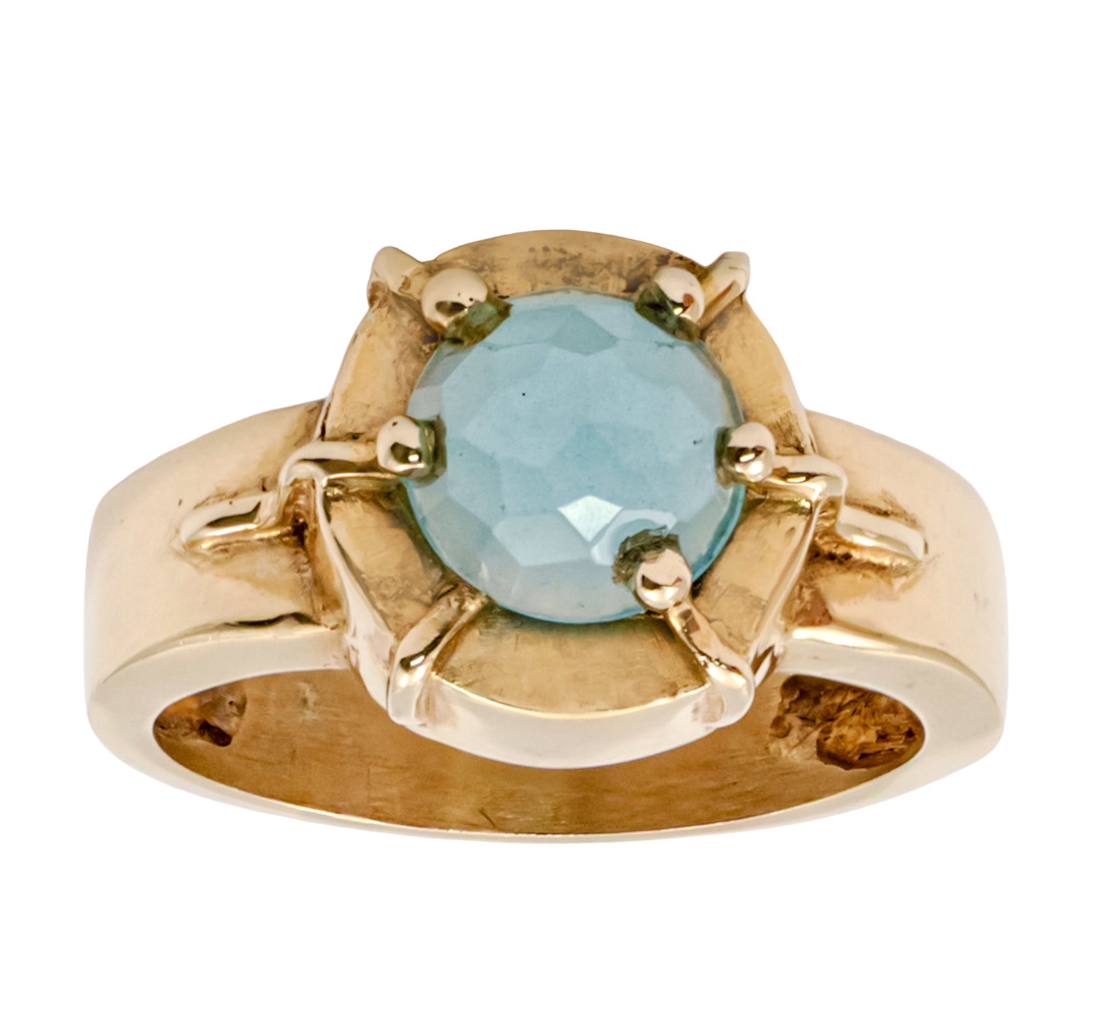 14k Yellow Gold Ring.: 14k Yellow Gold Ring. Set with Opalite. Size: 7.5. 7.58gr.