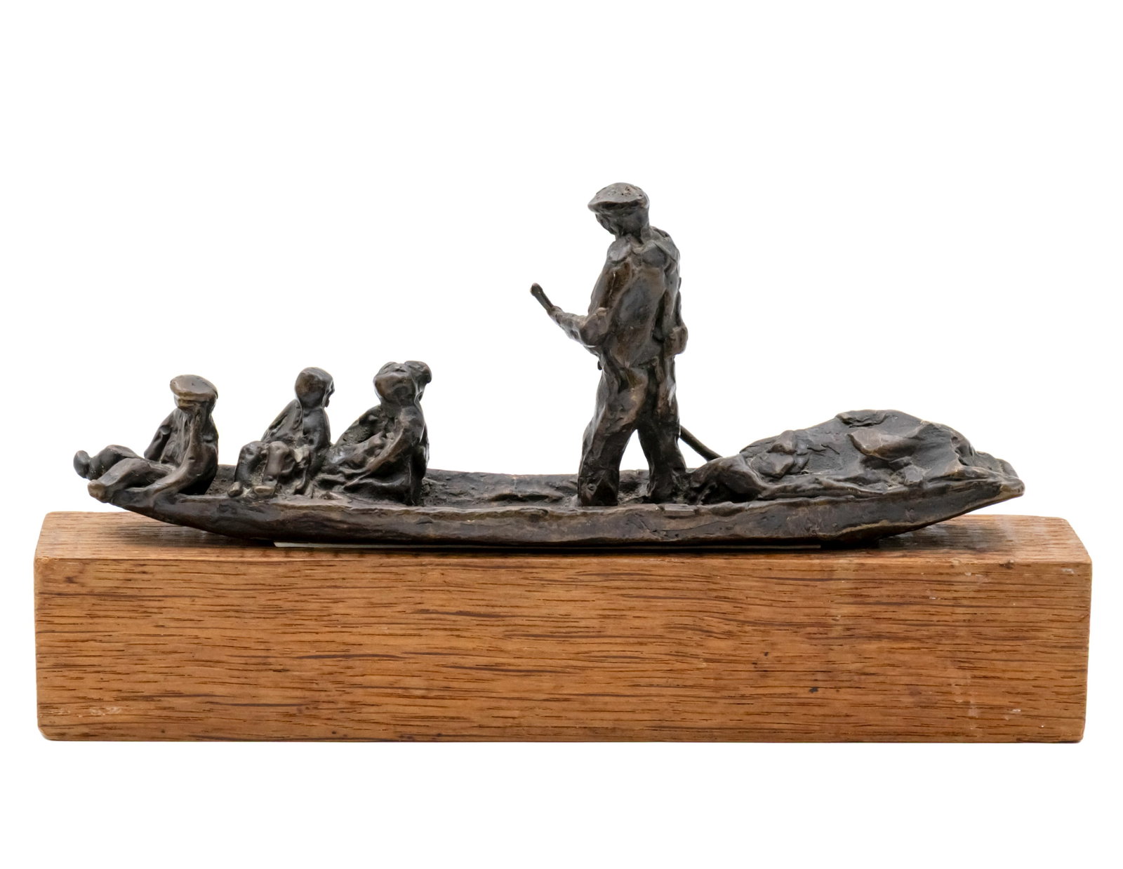 Ineke van Dijk (Dutch, b.1940) - Family in a Boat, Bronze Sculpture. (1 of 4)