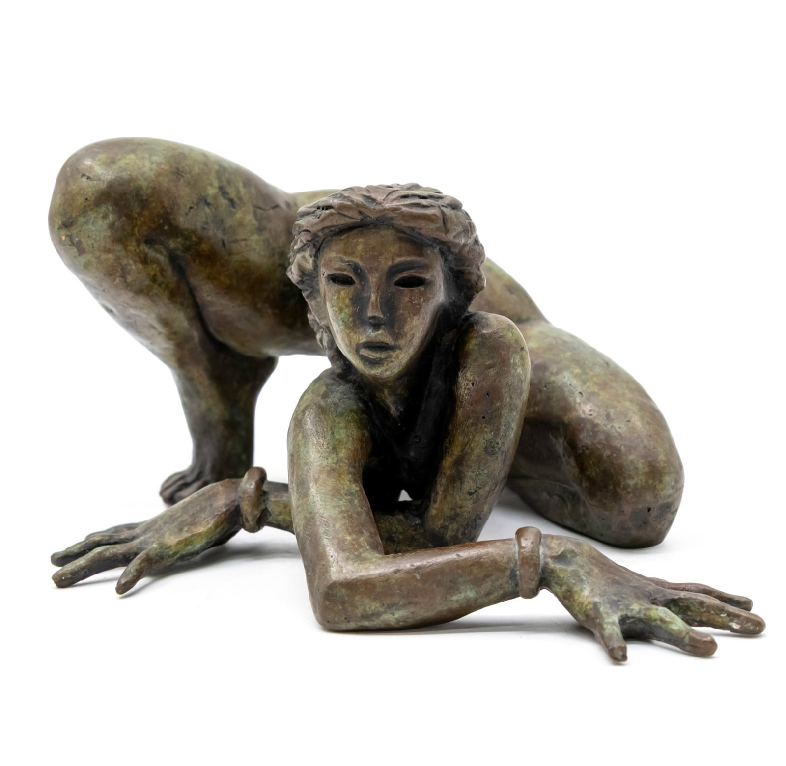 Pascal Rerat (French, b.1952) - Female Nude, Bronze Sculpture.: Pascal Rerat (French, b.1952) - Female Nude, Bronze Sculpture. Signed and numbered - 1/4. Length: 25cm. Height: 11cm. 3.2Kg. 