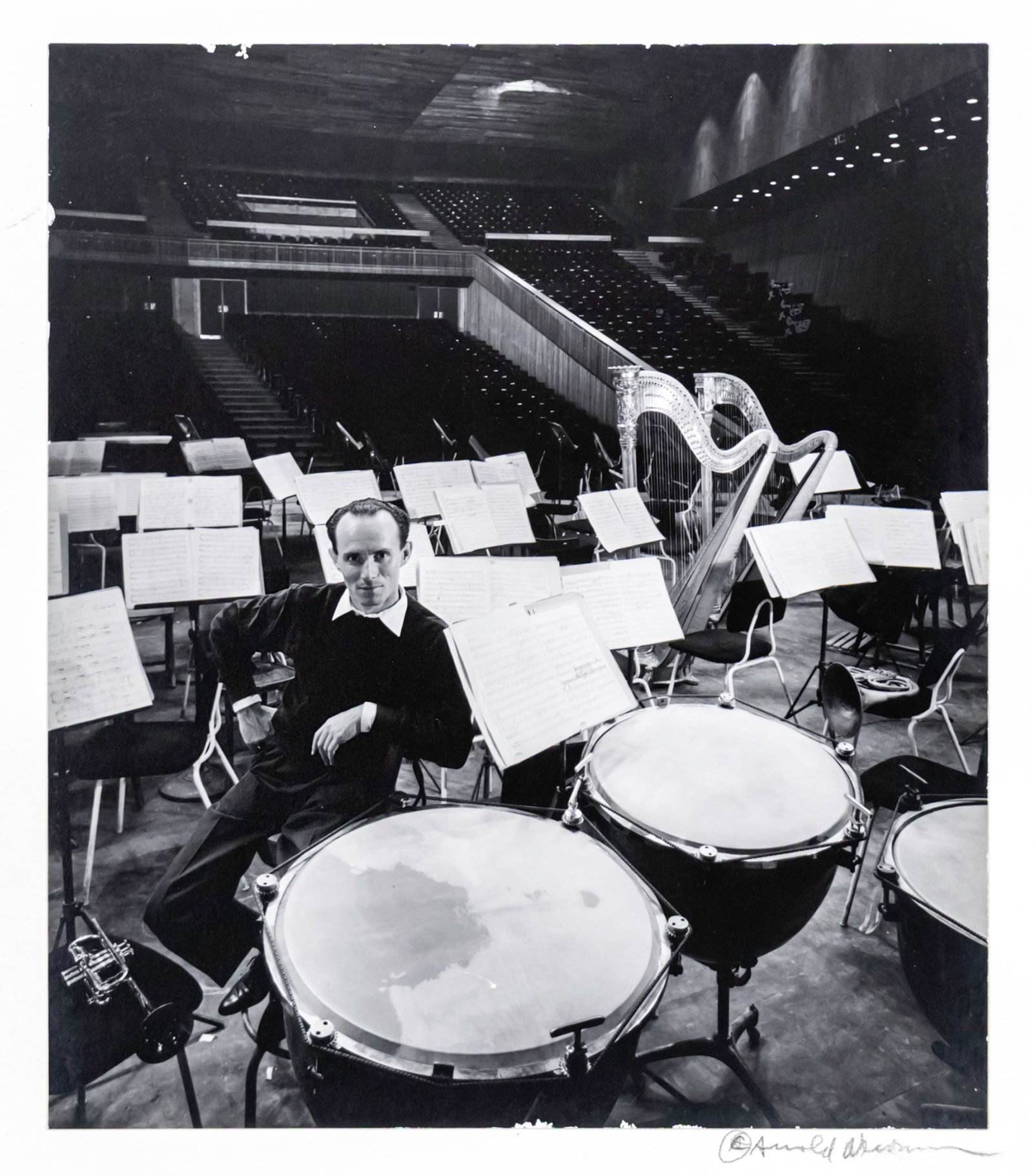 Arnold Newman (American, 1918-2006) - Gary Bertini, Gelatin Silver Print. (1 of 3)