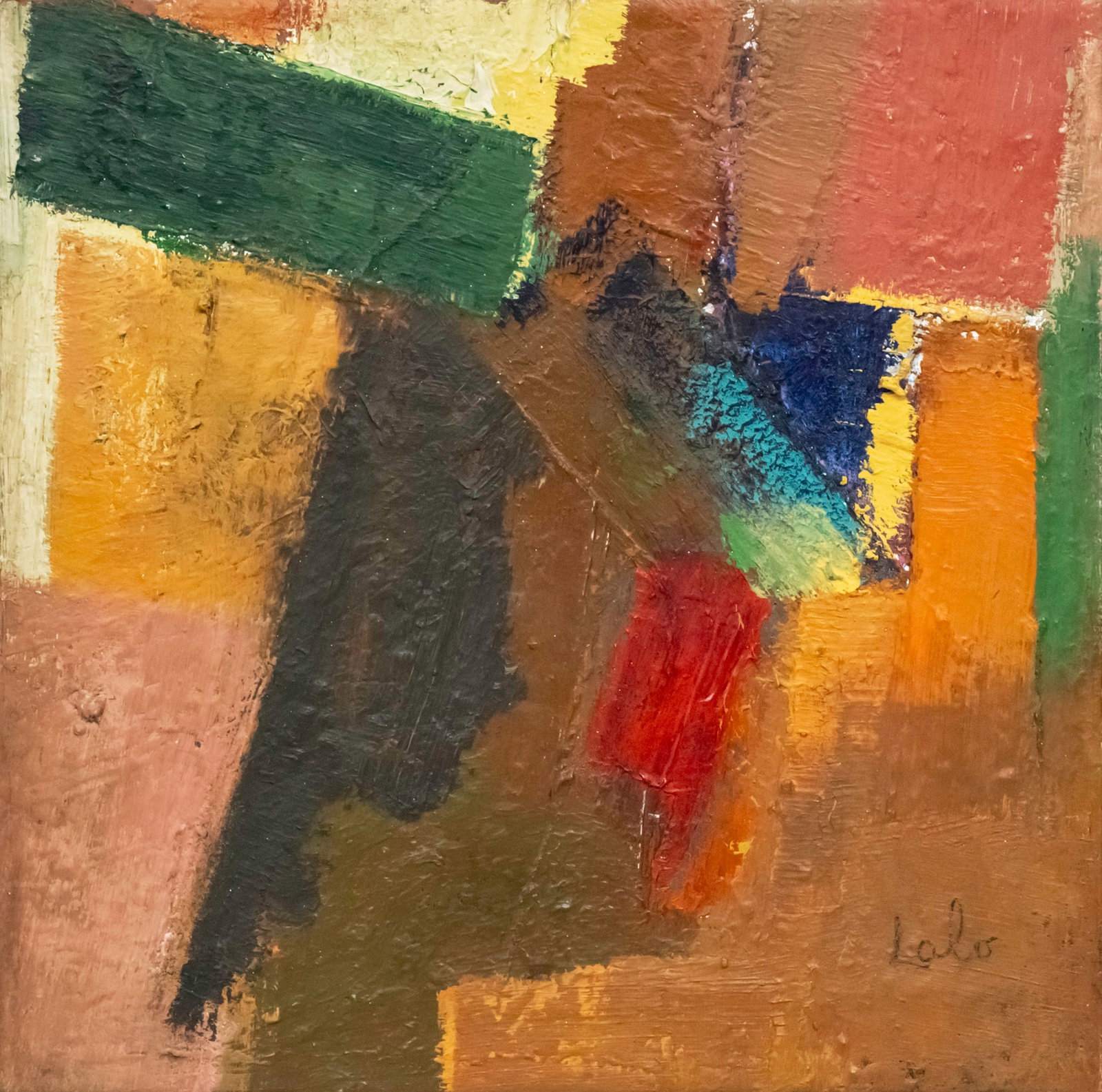 Hagit Lalo (1931-1961) - Oil on Canvas.: Hagit Lalo (1931-1961) - Oil on Canvas. Signed. 46x46cm.