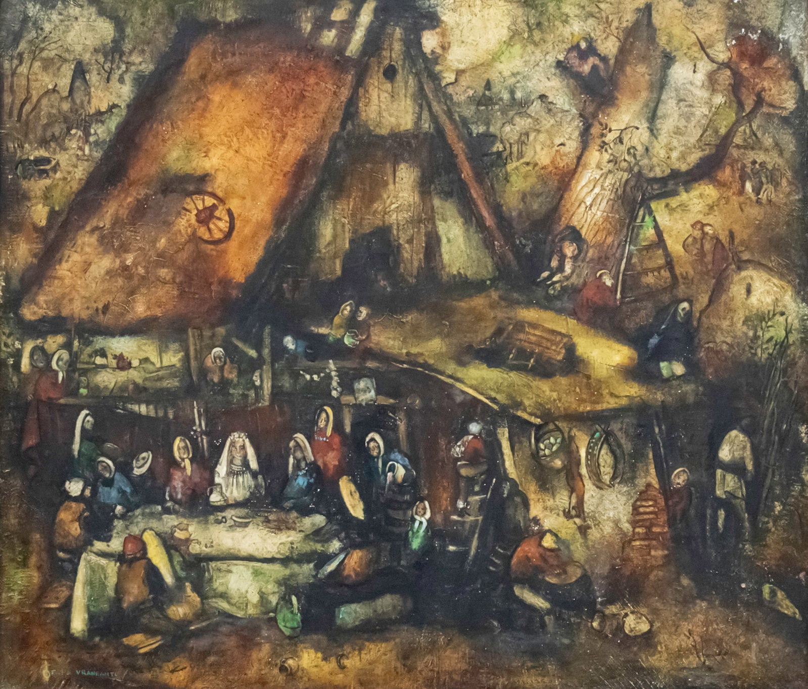 Ion Gheorghe Vraneantu (Romanian, 1939-2006) - Oil on Canvas.: Ion Gheorghe Vraneantu (Romanian, 1939-2006) - Oil on Canvas. Signed. 46x53cm.