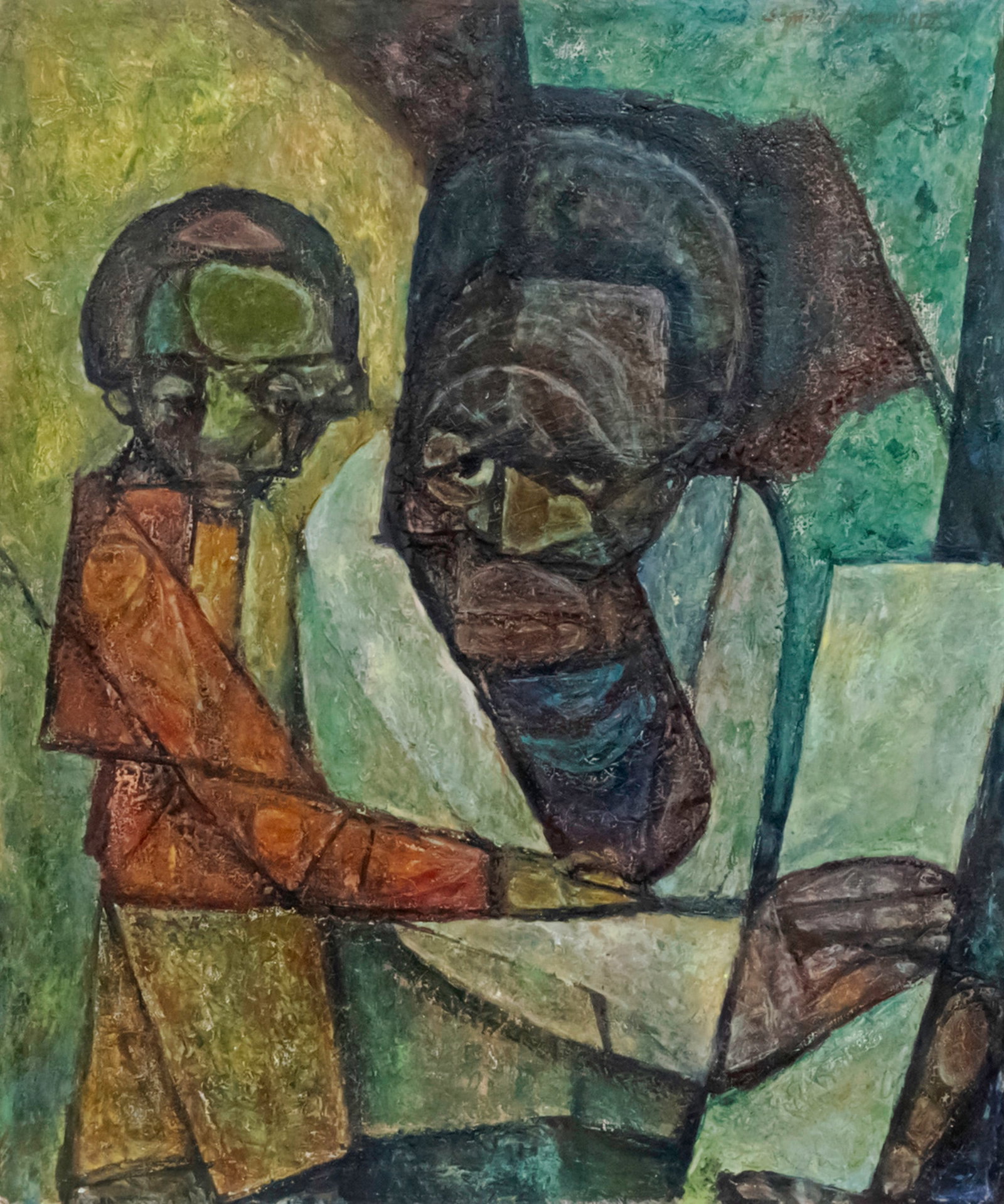 Samuel Rosenberg (American, 1896-1972) - Figures, Oil on Board. (1 of 3)