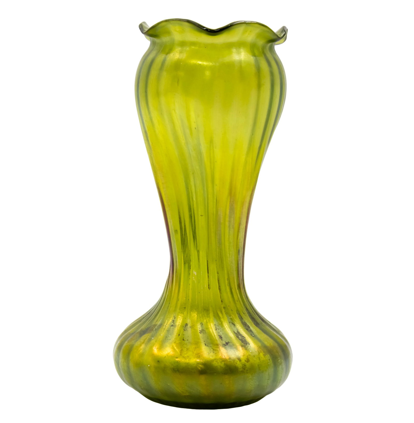 Loetz Style Iridescent Glass Vase. (1 of 2)